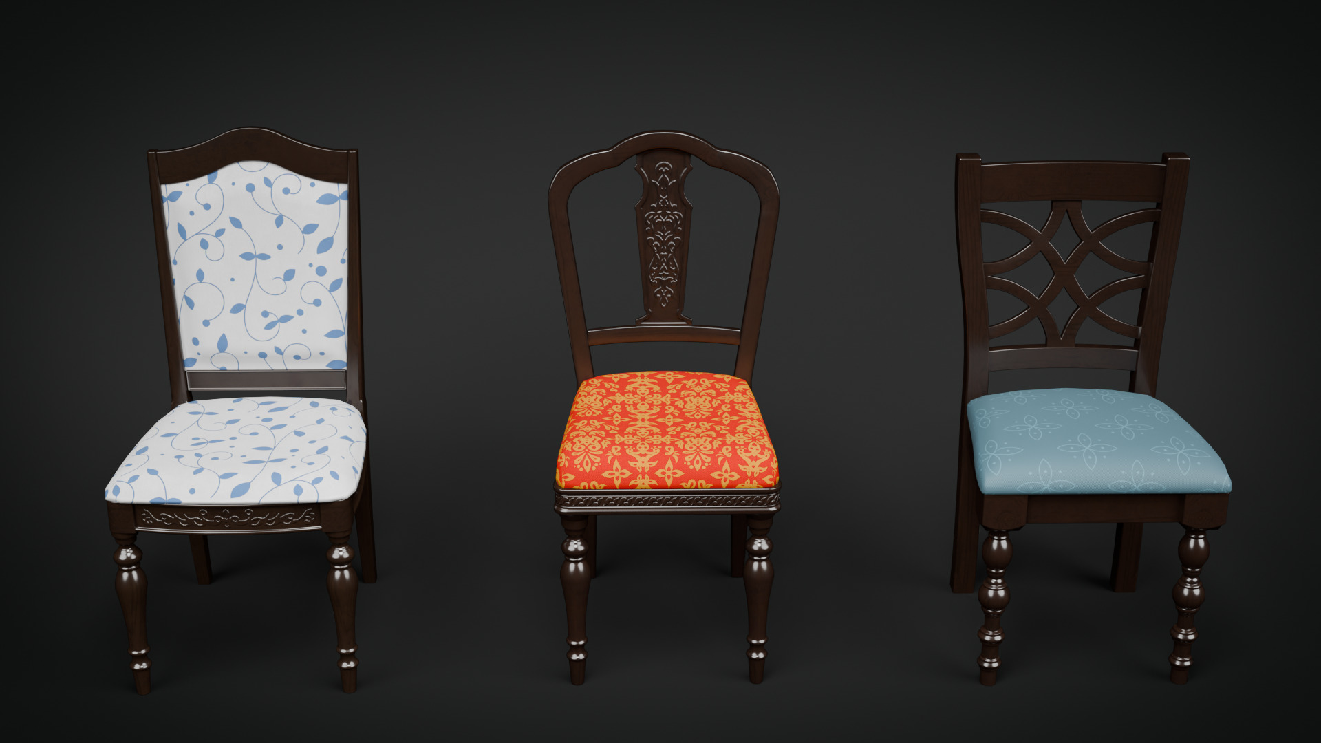 Chair Collection-Game Ready Low-poly 3D model_2