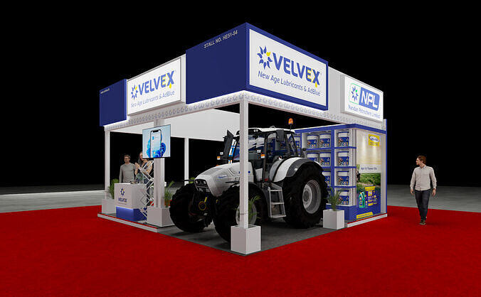 Exhibition Stand 6x6 3Sides D8V1 3D model 3D model
