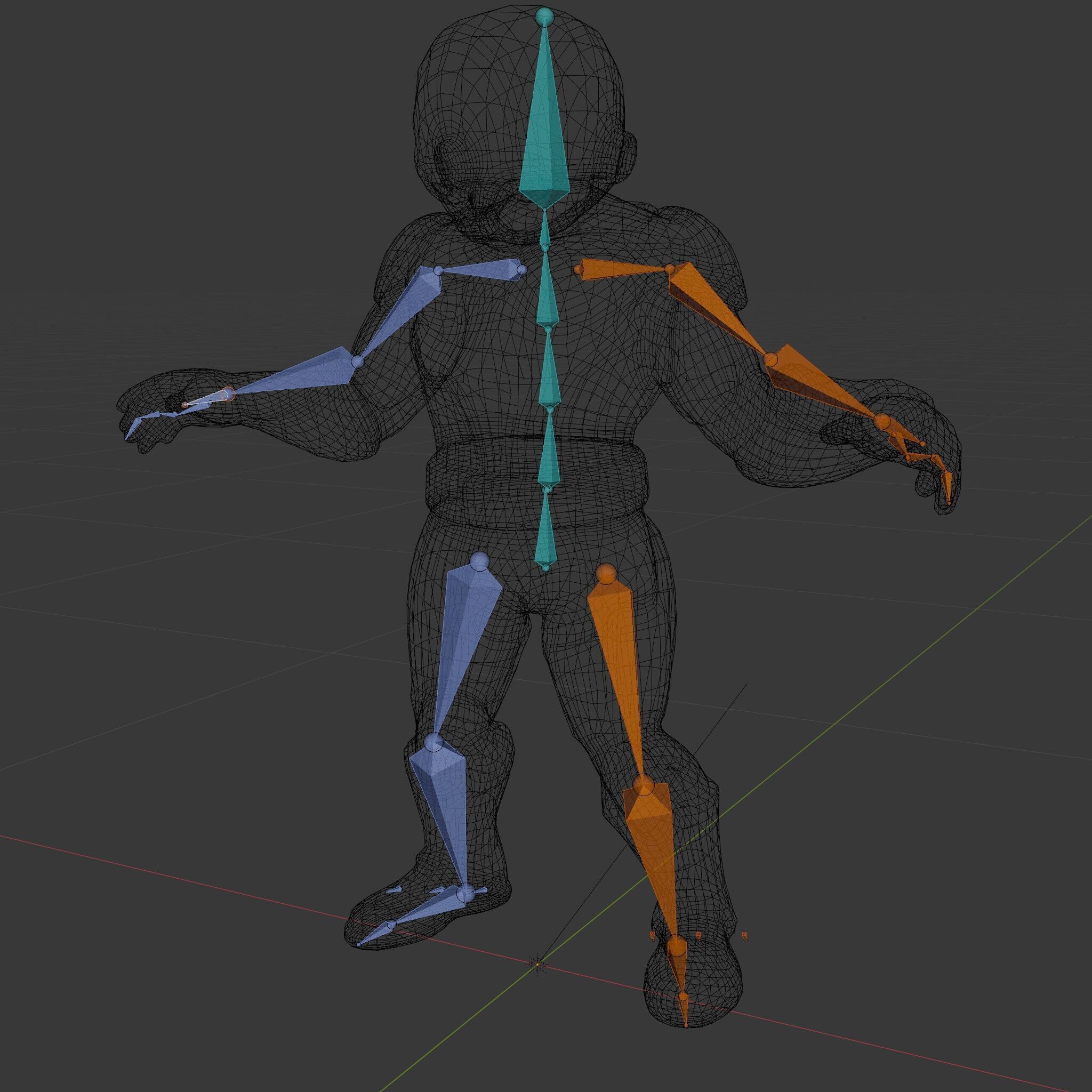 Energetic Lightning Suit Hero D Character Model Low-poly 3D model_8