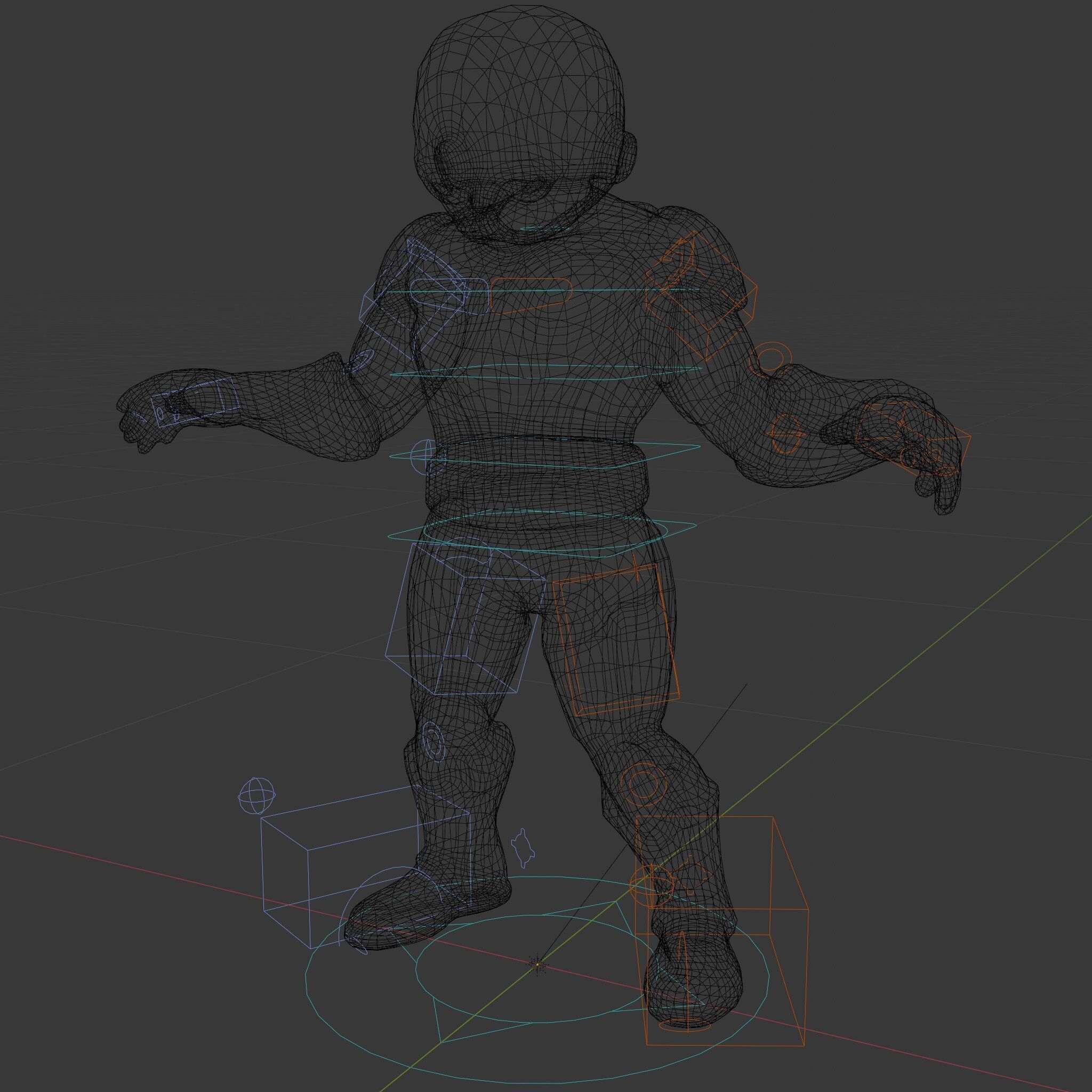 Energetic Lightning Suit Hero D Character Model Low-poly 3D model_10