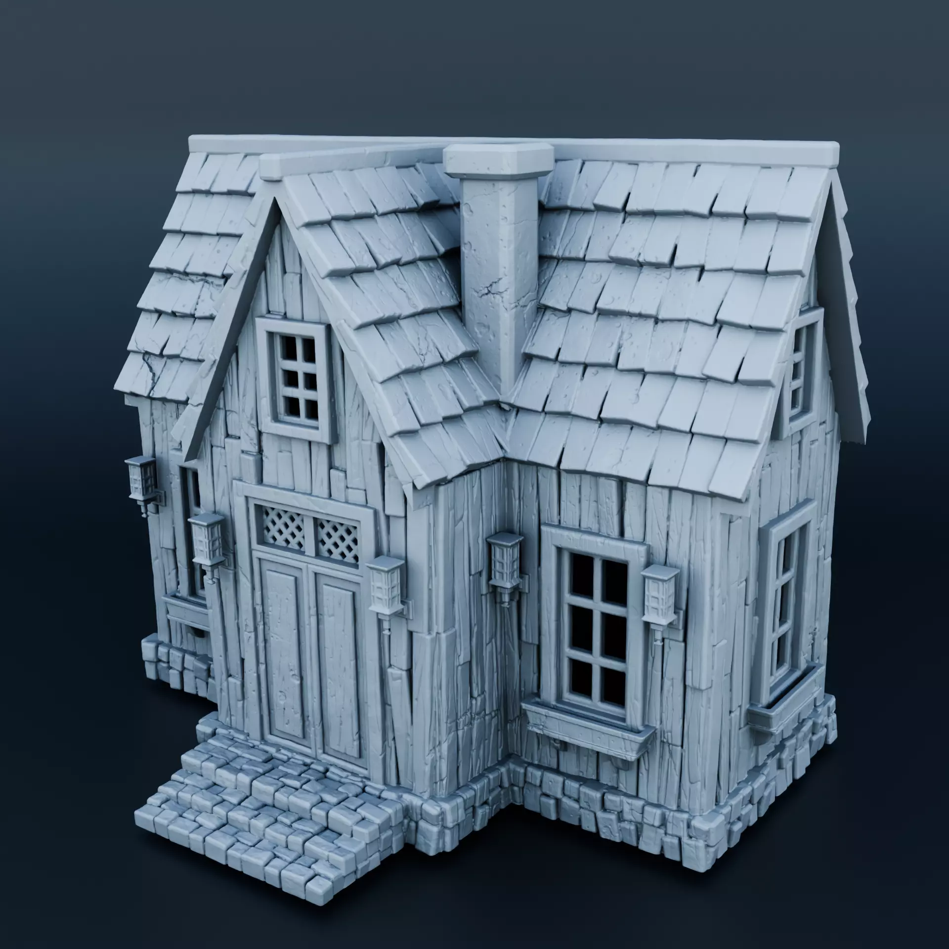 Medieval house 3D print model