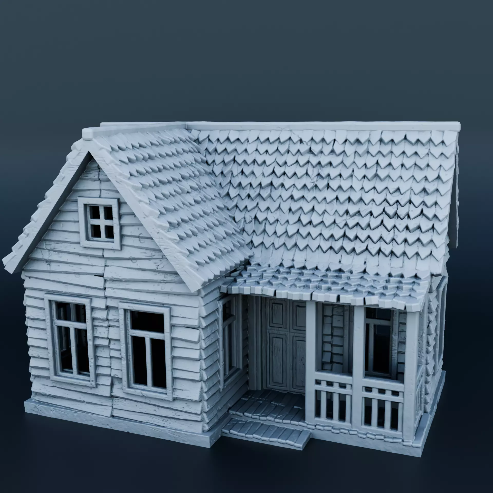 Medieval house 3D print model