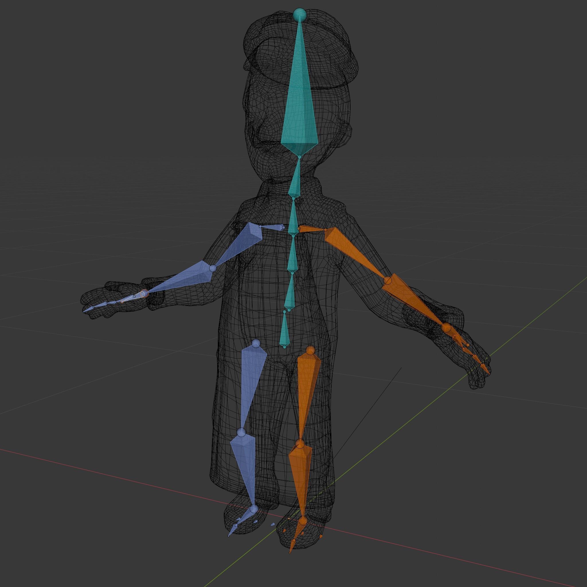 Cheerful Young Baker D Model  Rigged and PBR Textured for Ani... Low-poly 3D model_28