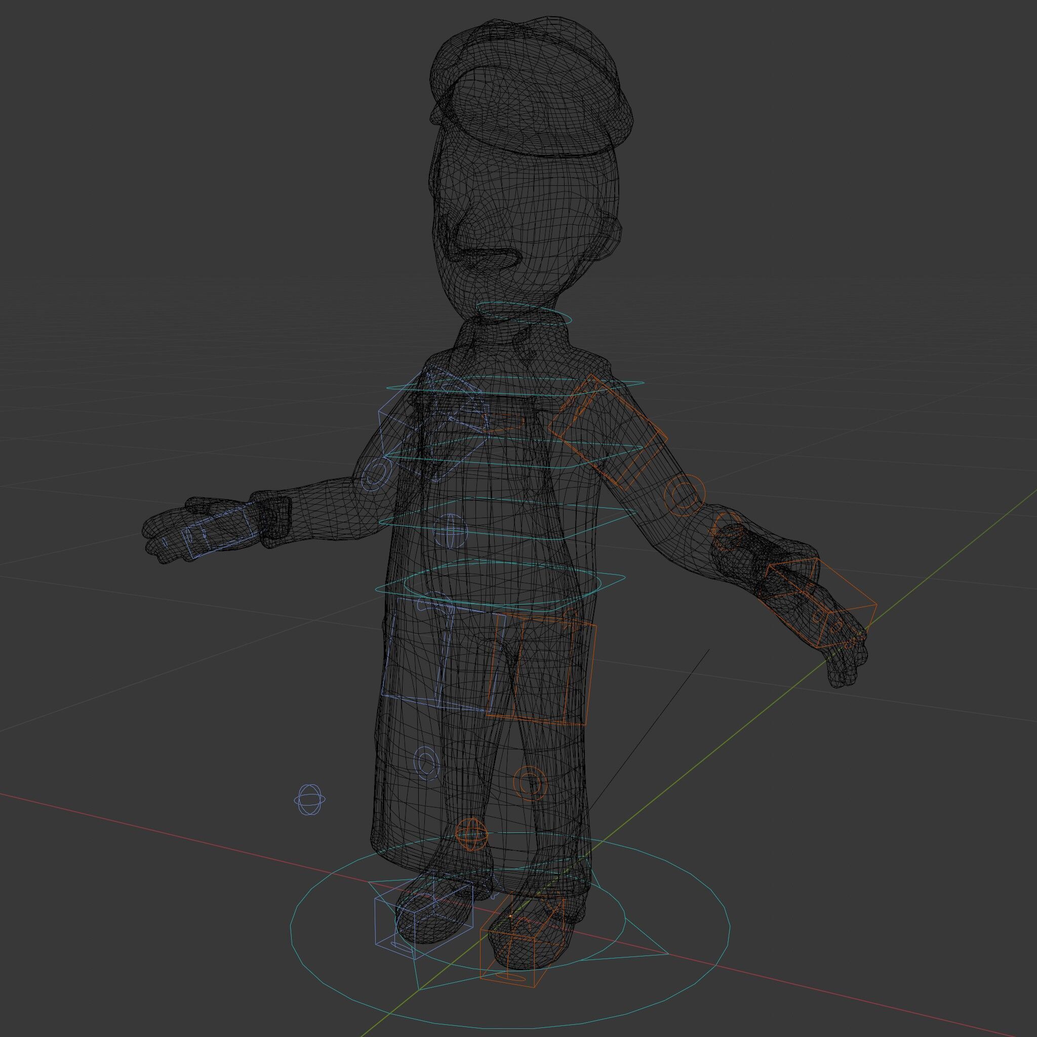 Cheerful Young Baker D Model  Rigged and PBR Textured for Ani... Low-poly 3D model_35