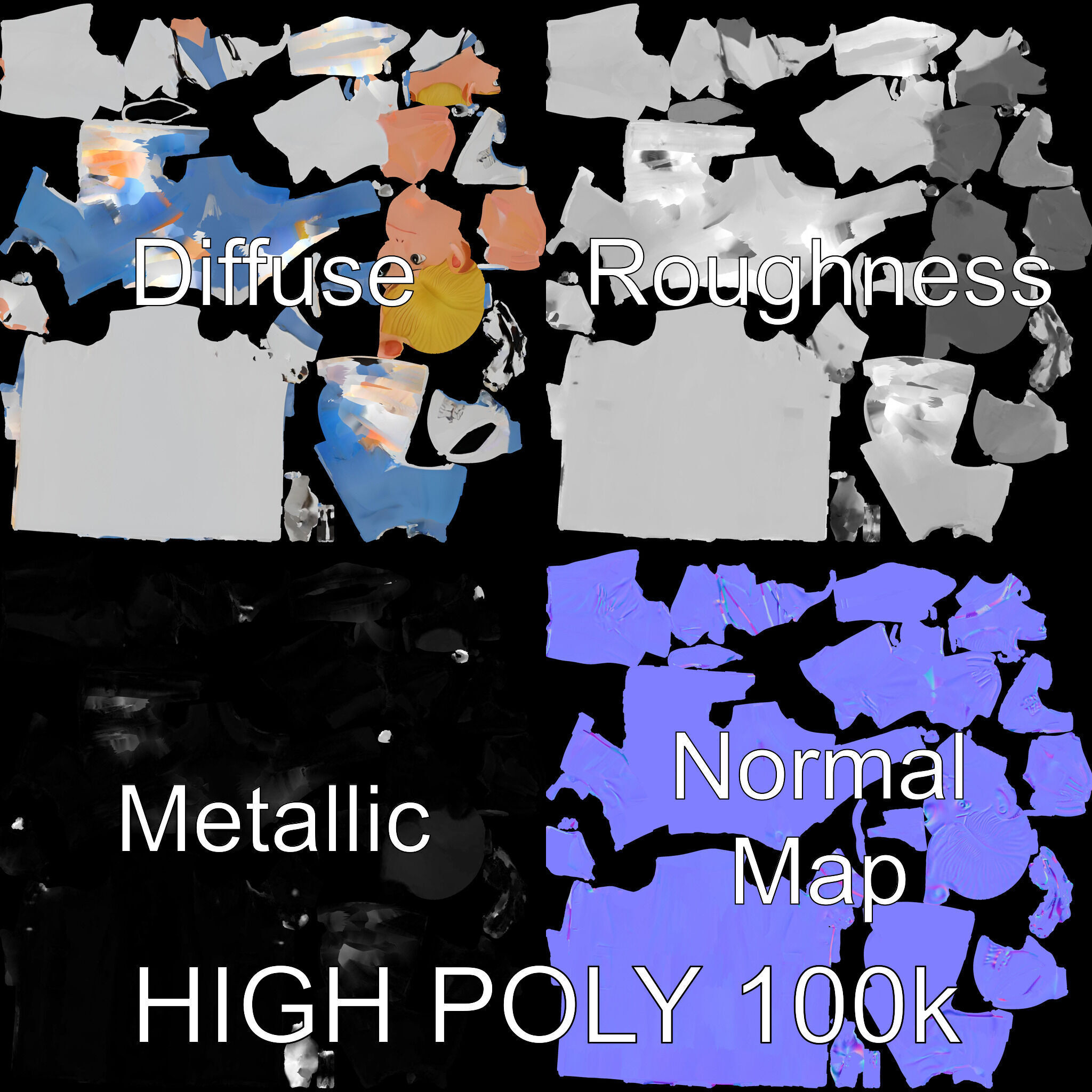 Stylized Young Doctor D Model in White Coat with Stethoscope Low-poly 3D model_2