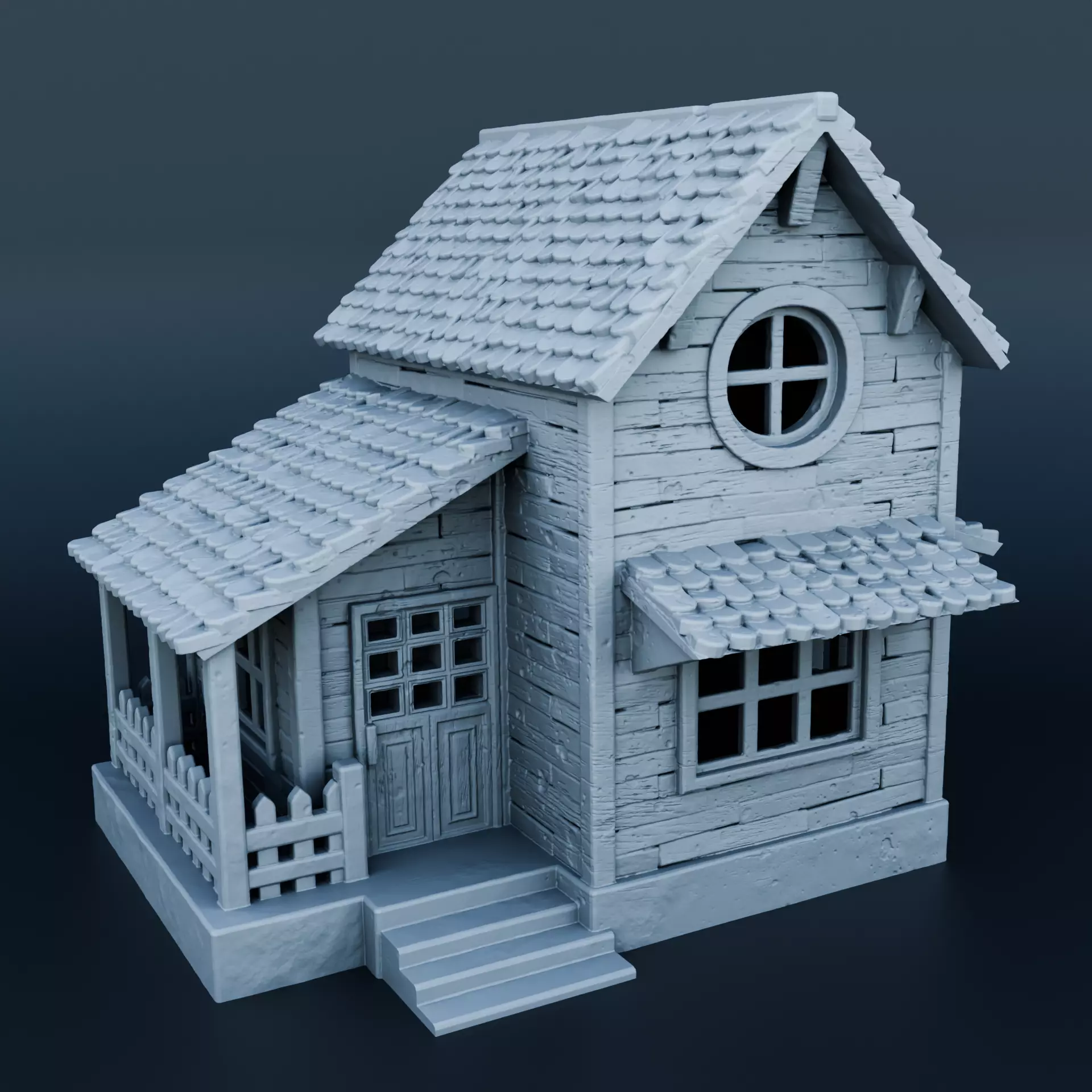 Medieval house 3D print model