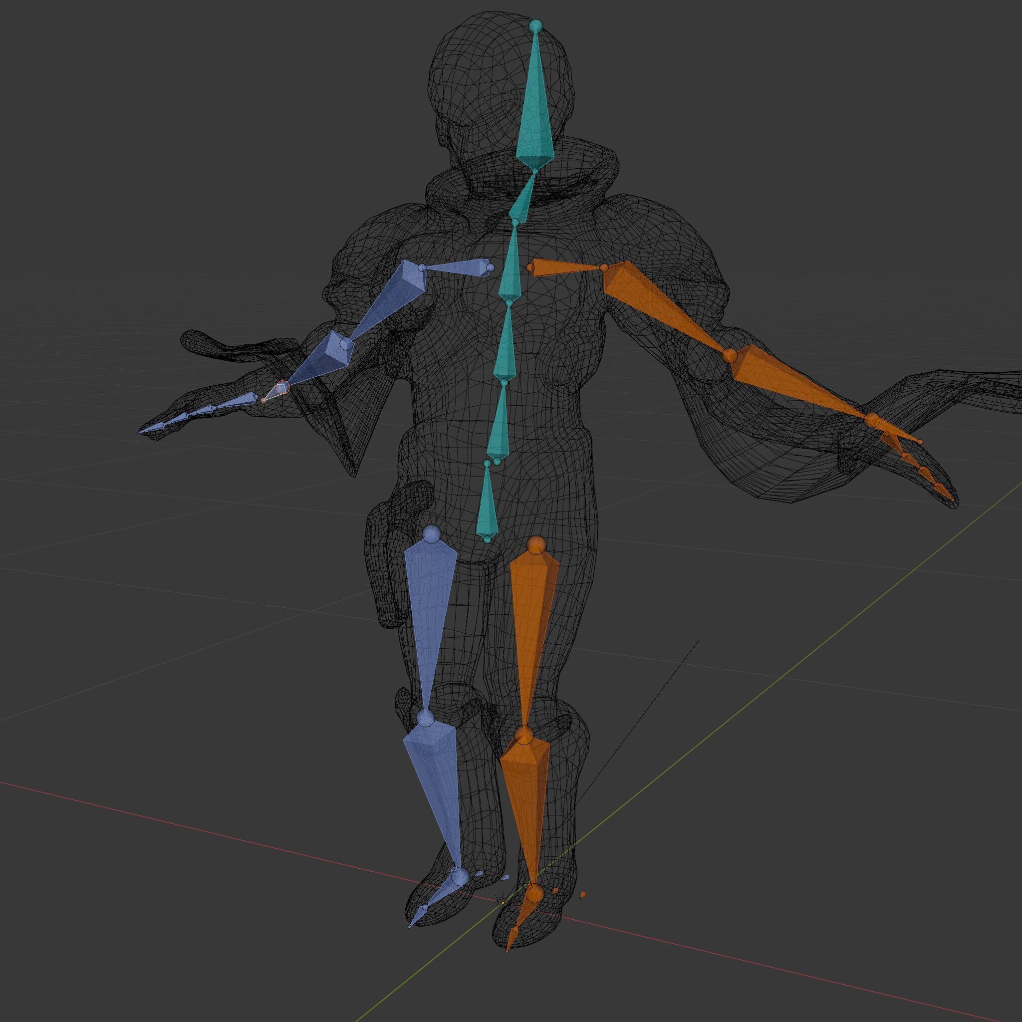 Cyber Knight Ultra HighTech Armor with Blue Cape and Visor Low-poly 3D model_6