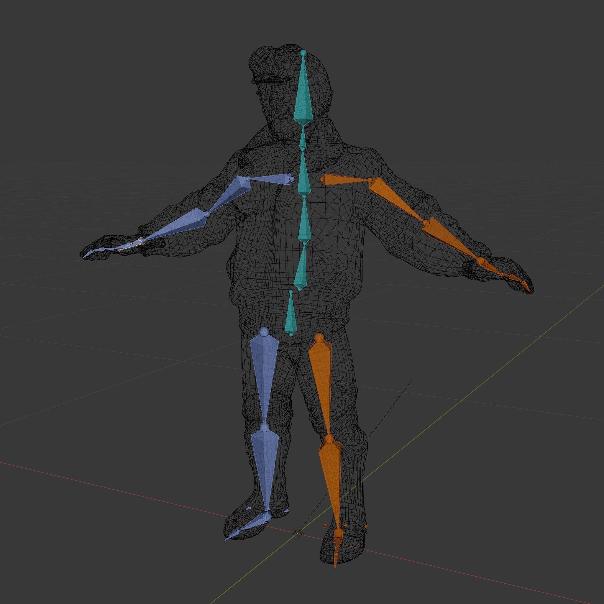 Pilot Character Model with Leather Jacket and Goggles Low-poly 3D model_35