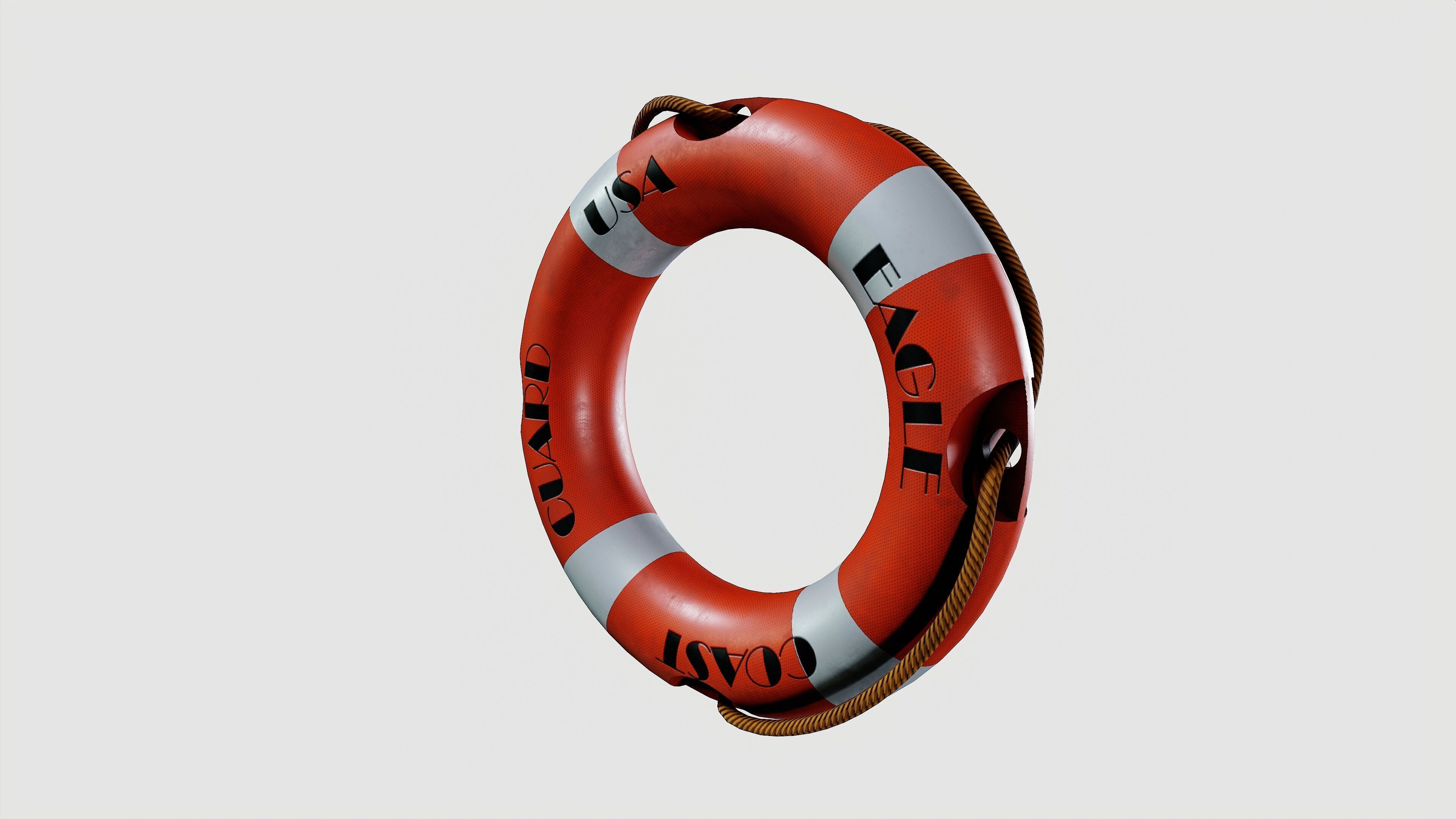 Life saver buoy 3D model_2