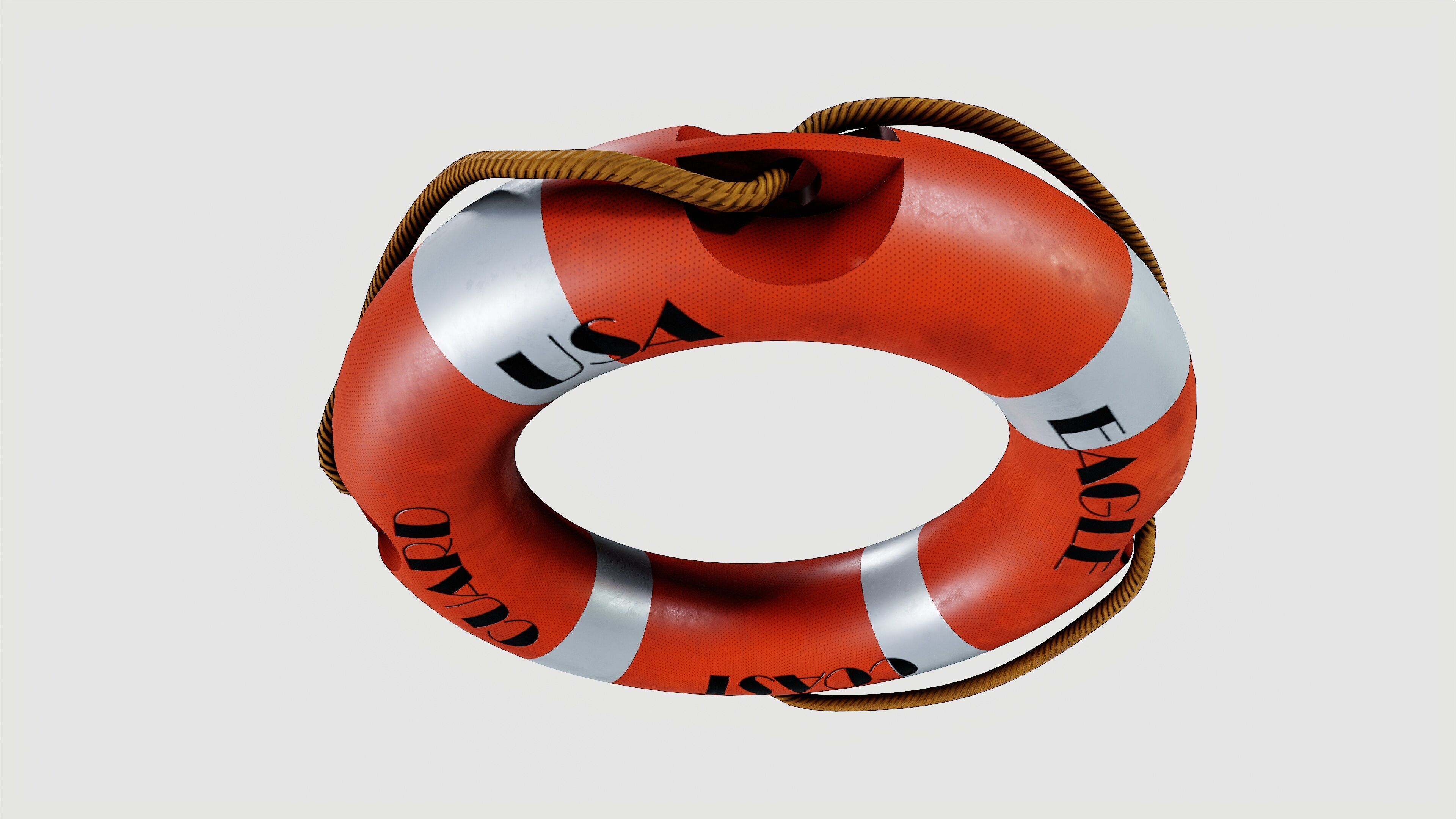 Life saver buoy 3D model_4