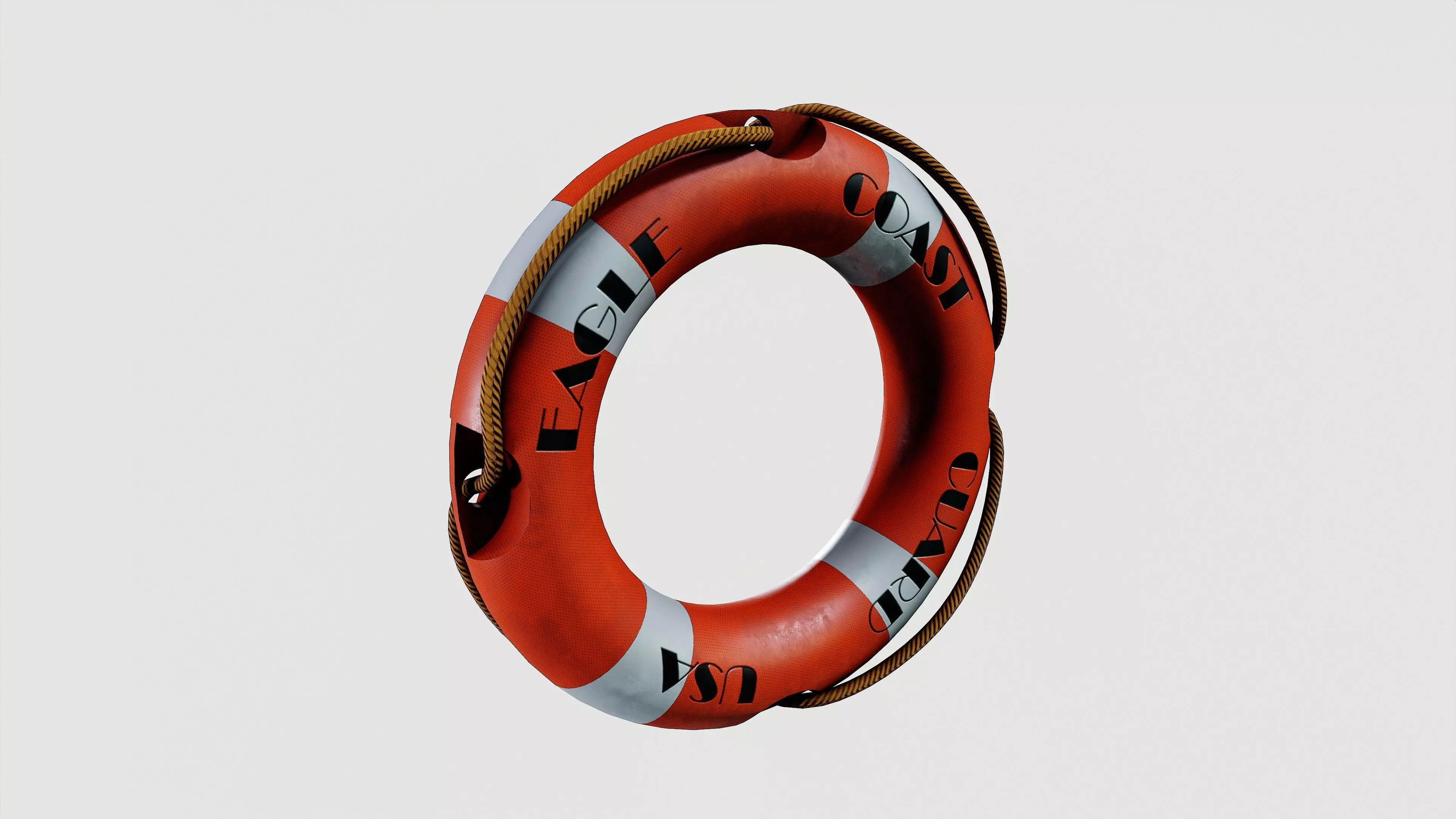 Life saver buoy 3D model_0