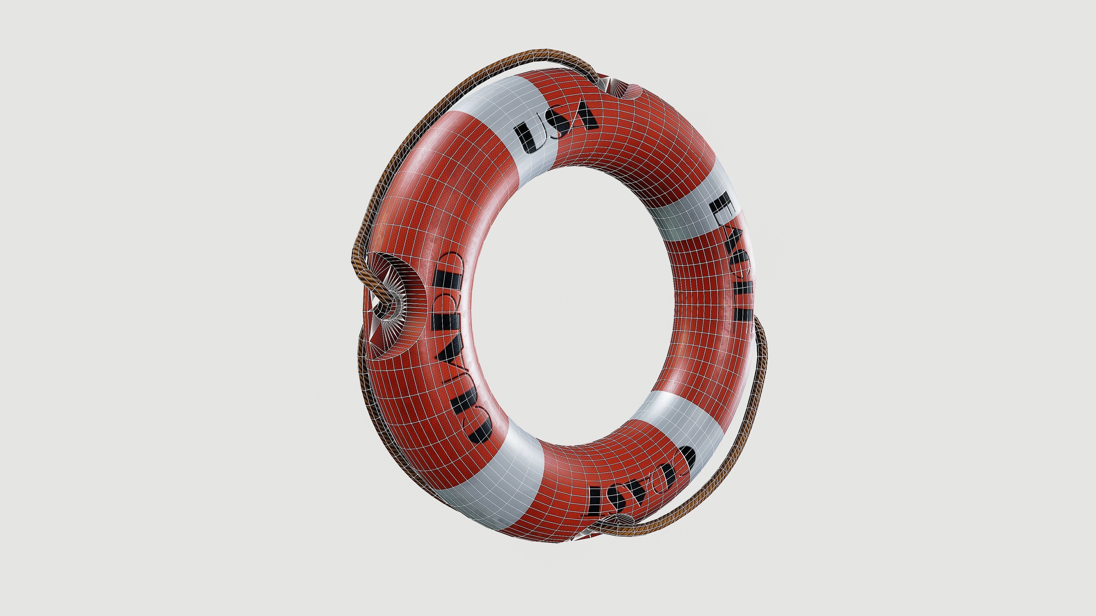 Life saver buoy 3D model_9