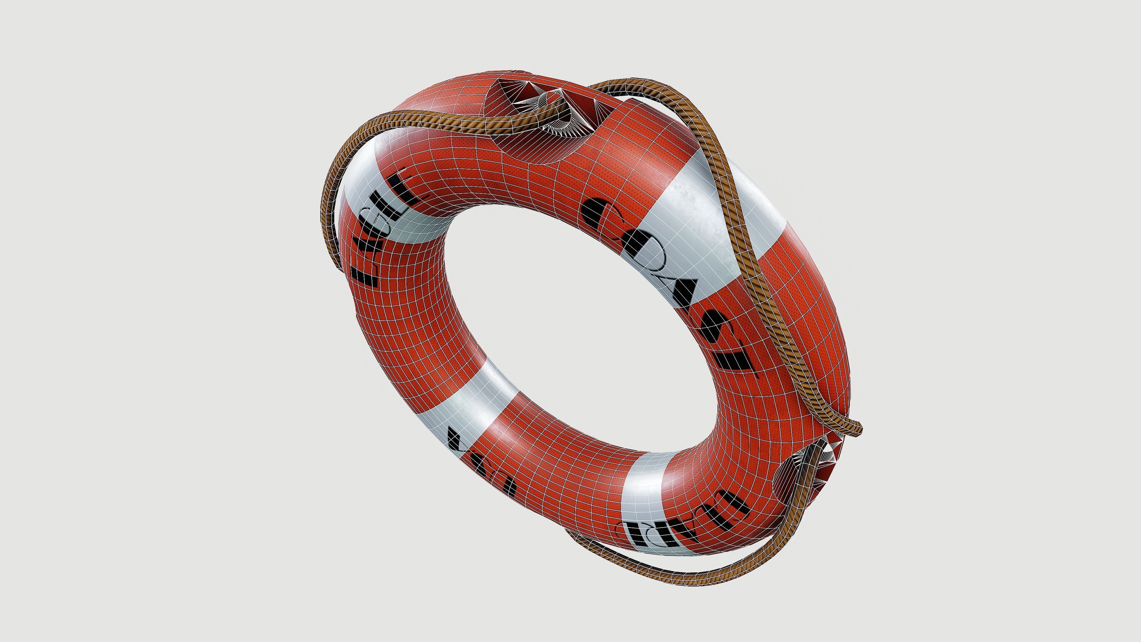 Life saver buoy 3D model_12