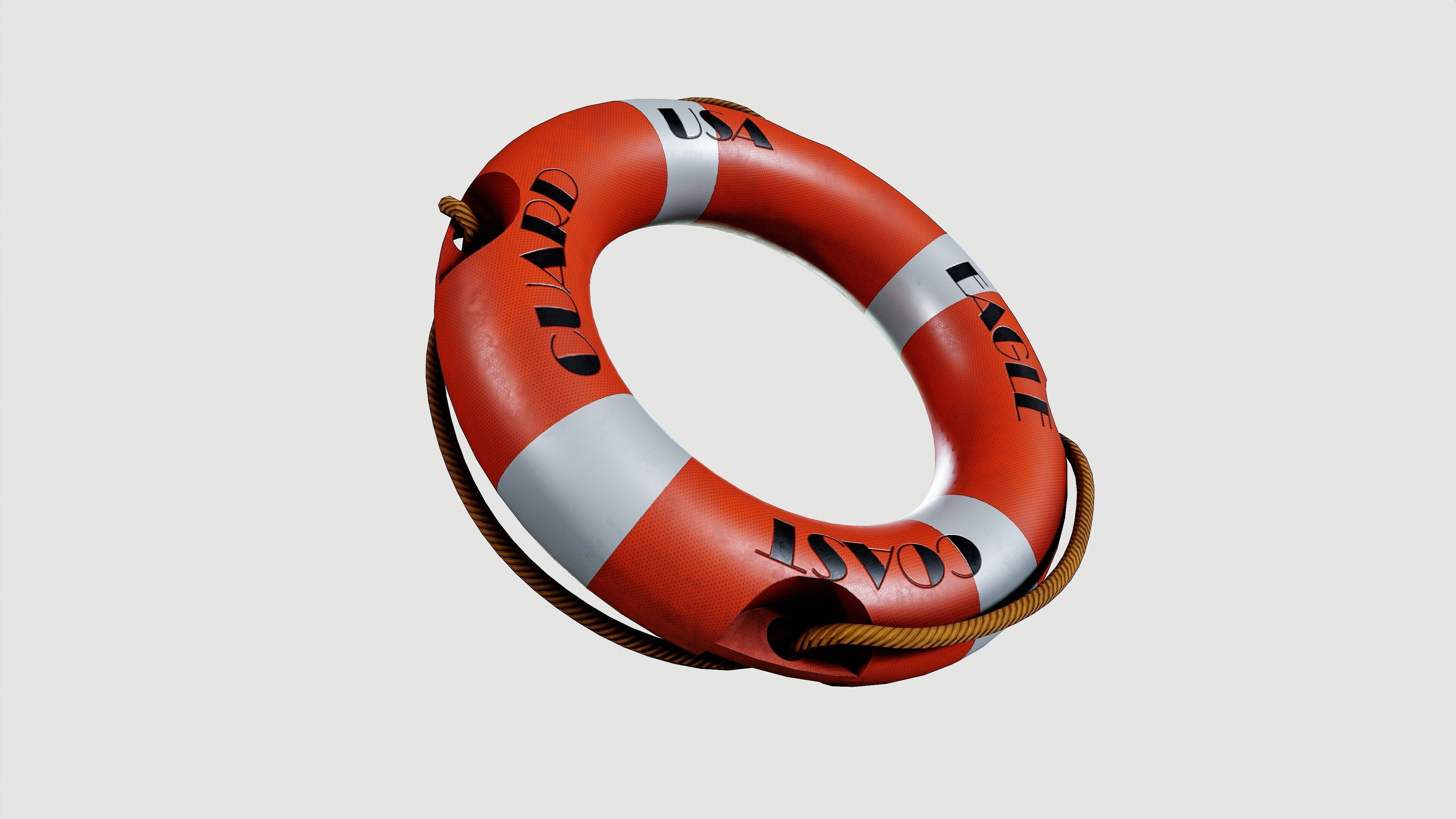 Life saver buoy 3D model_5
