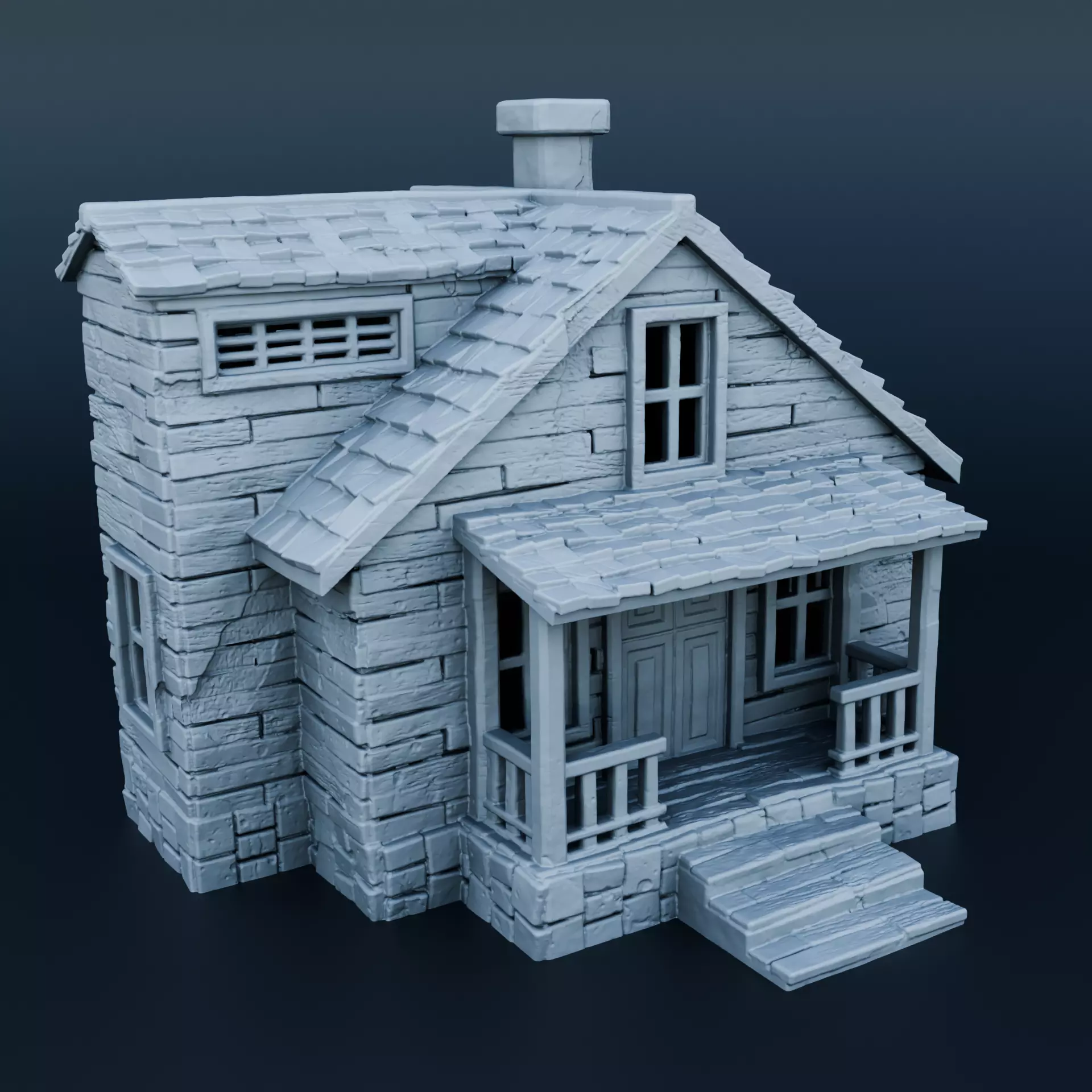 Medieval house 3D print model