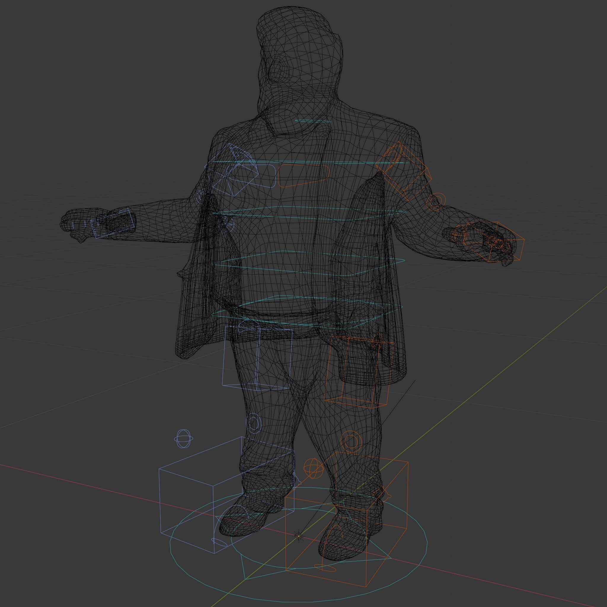 Friendly Elderly Businessman D Model in Smart Casual Attire Low-poly 3D model_22