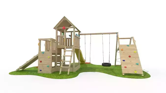 Family Cabin Combination Theme Playground