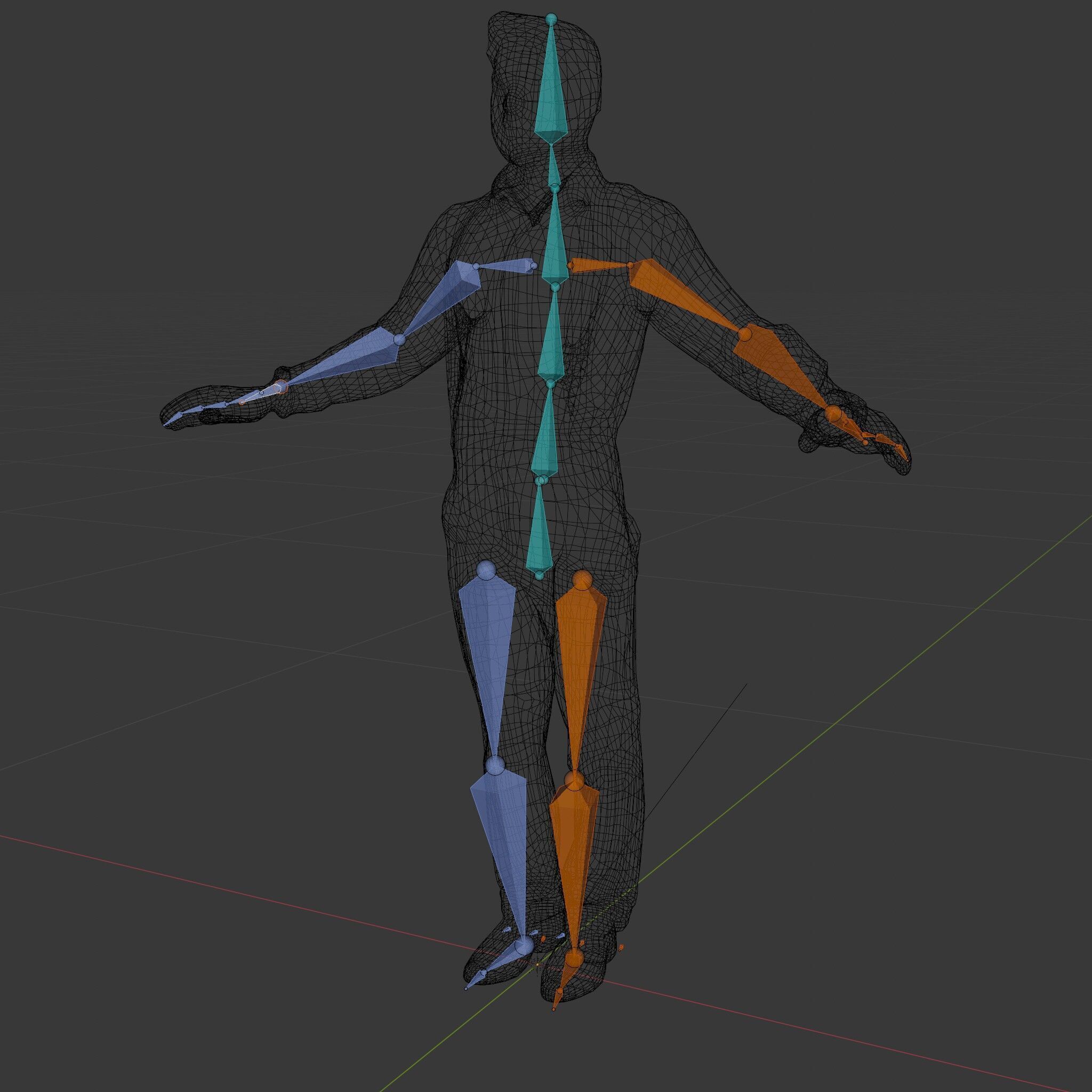 Businessman D Model with Suspenders and Dress Shoes Low-poly 3D model_9