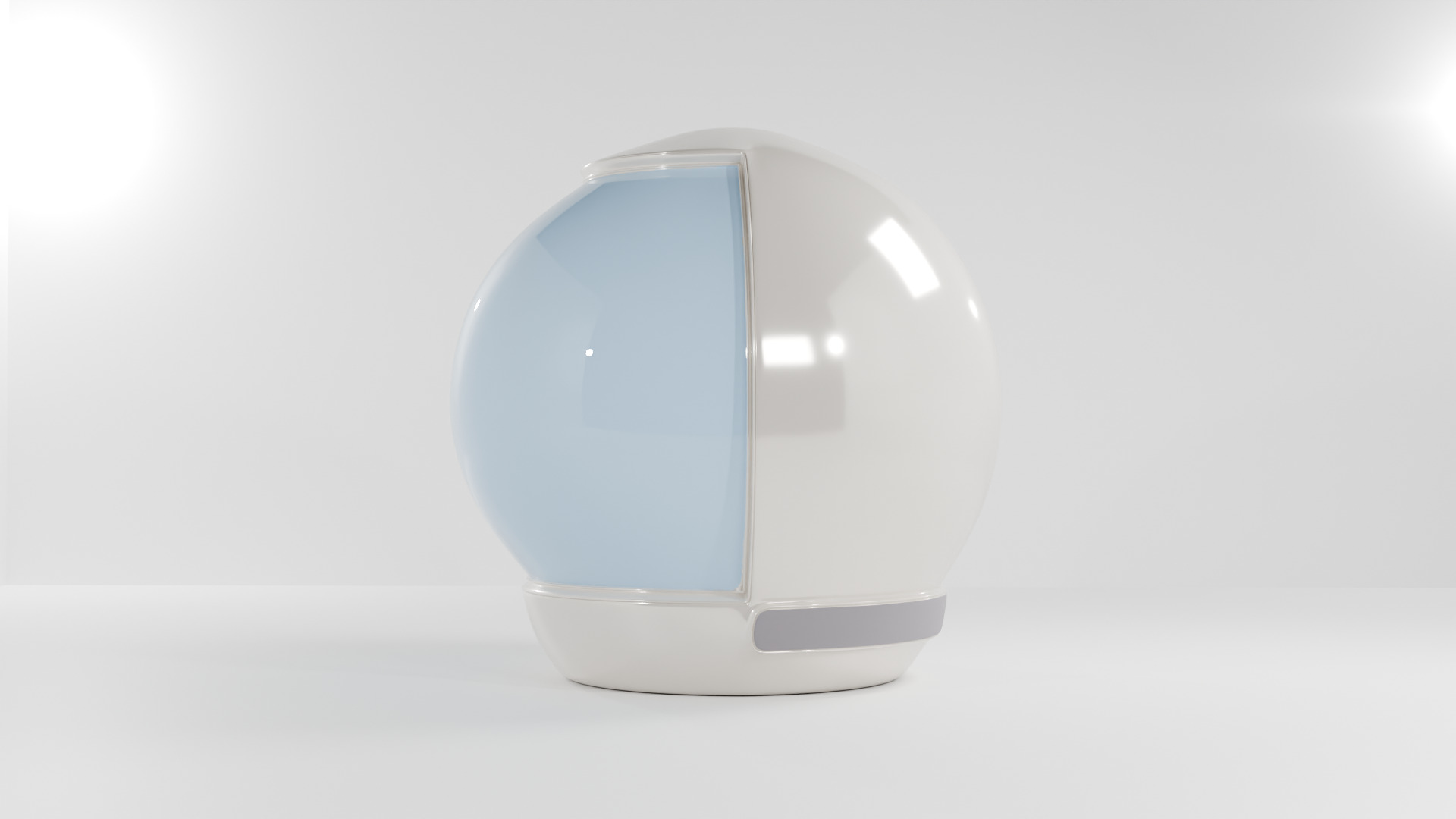 Space Helmet Low-poly 3D model_1