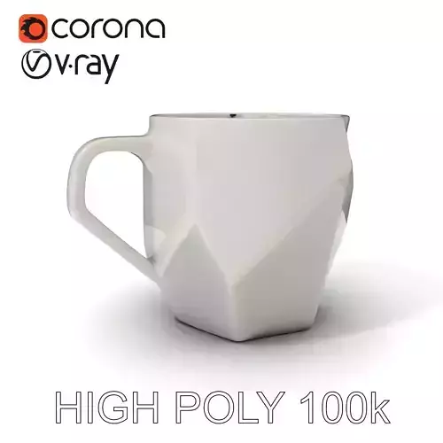 Geometric Ceramic Mug D Model Pack