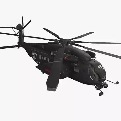 MH-53E Sea Dragon US Navy 2 Basic Animation Low-poly 3D model