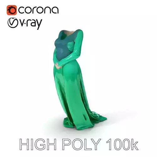 Elegant Evening Gown Model Pack