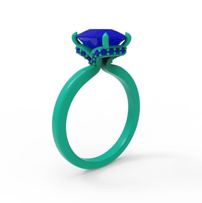  Hidden halo ring 3D print model_1