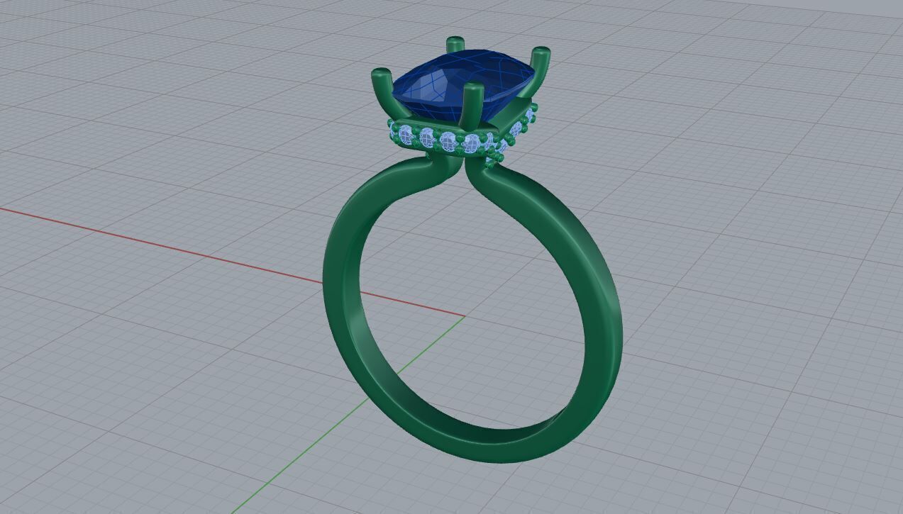  Hidden halo ring 3D print model_3
