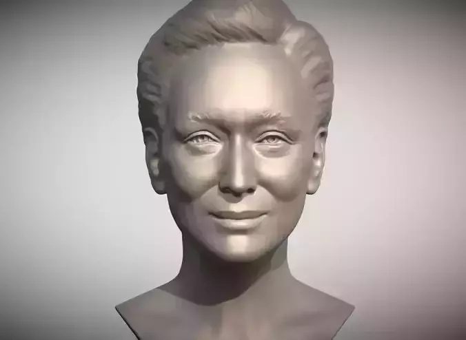 Meryl Streep bust 3D print model