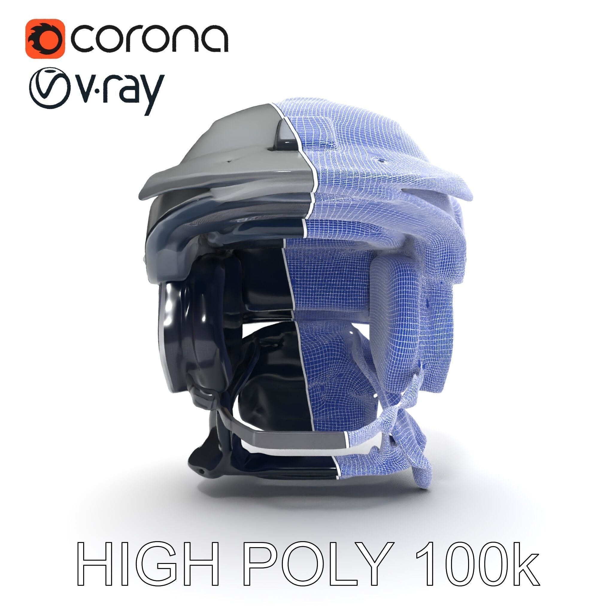Motorcycle Helmet Model Pack Low-poly 3D model_35