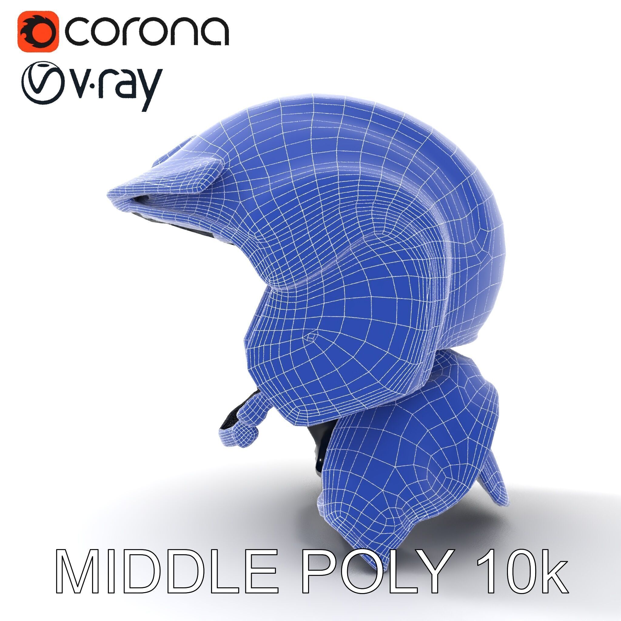 Motorcycle Helmet Model Pack Low-poly 3D model_9