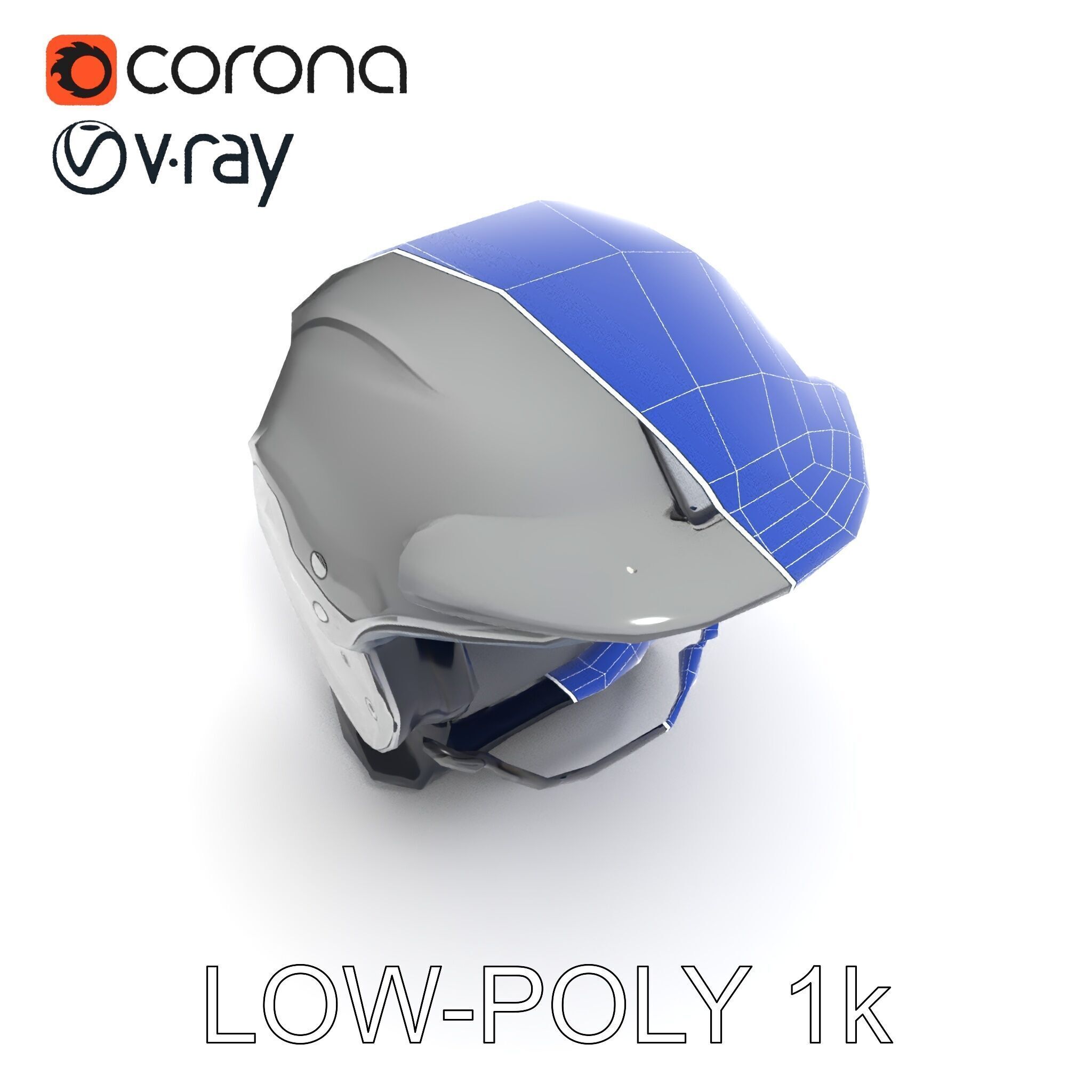Motorcycle Helmet Model Pack Low-poly 3D model_23