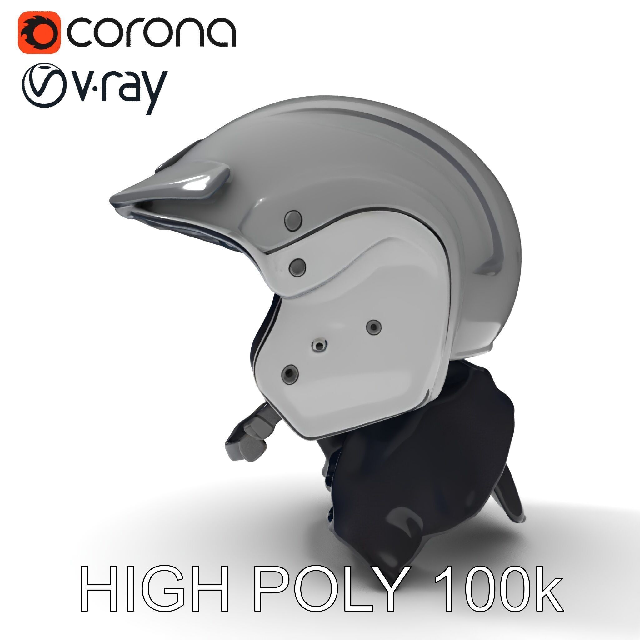 Motorcycle Helmet Model Pack Low-poly 3D model_34
