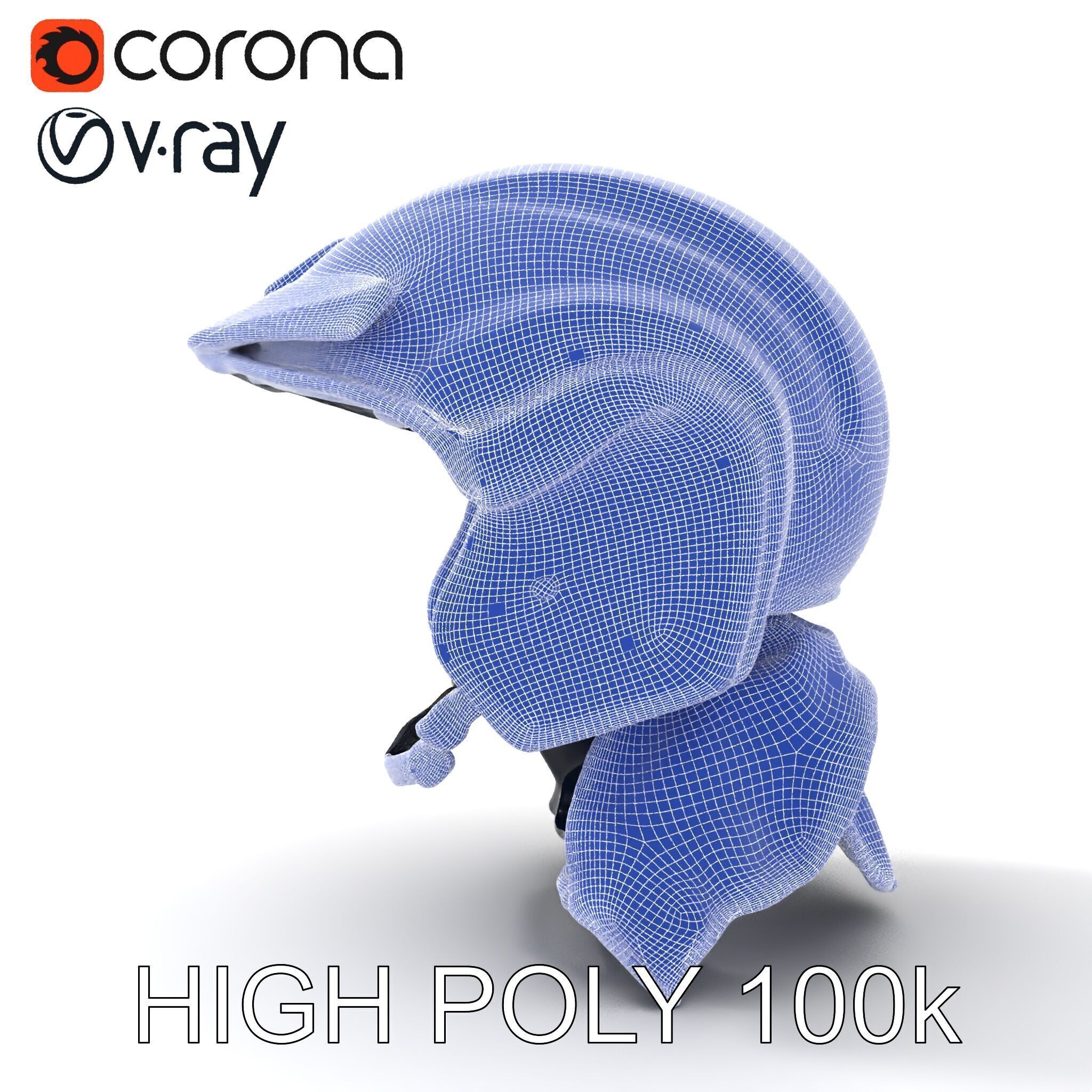 Motorcycle Helmet Model Pack Low-poly 3D model_24