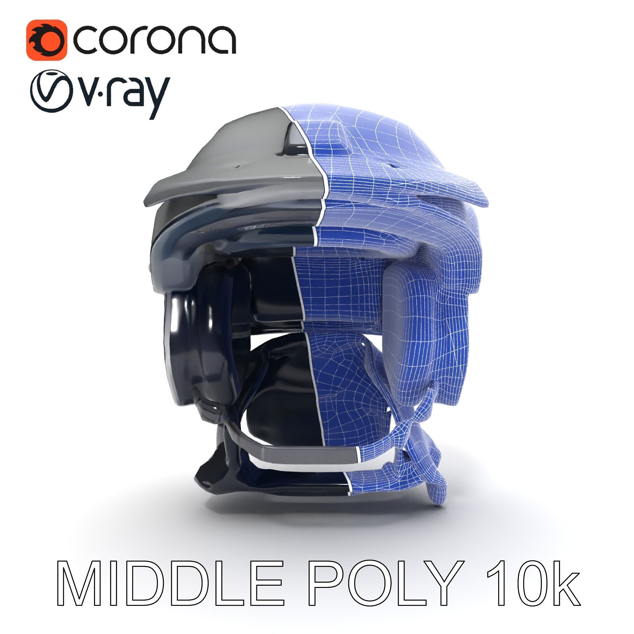 Motorcycle Helmet Model Pack Low-poly 3D model_22