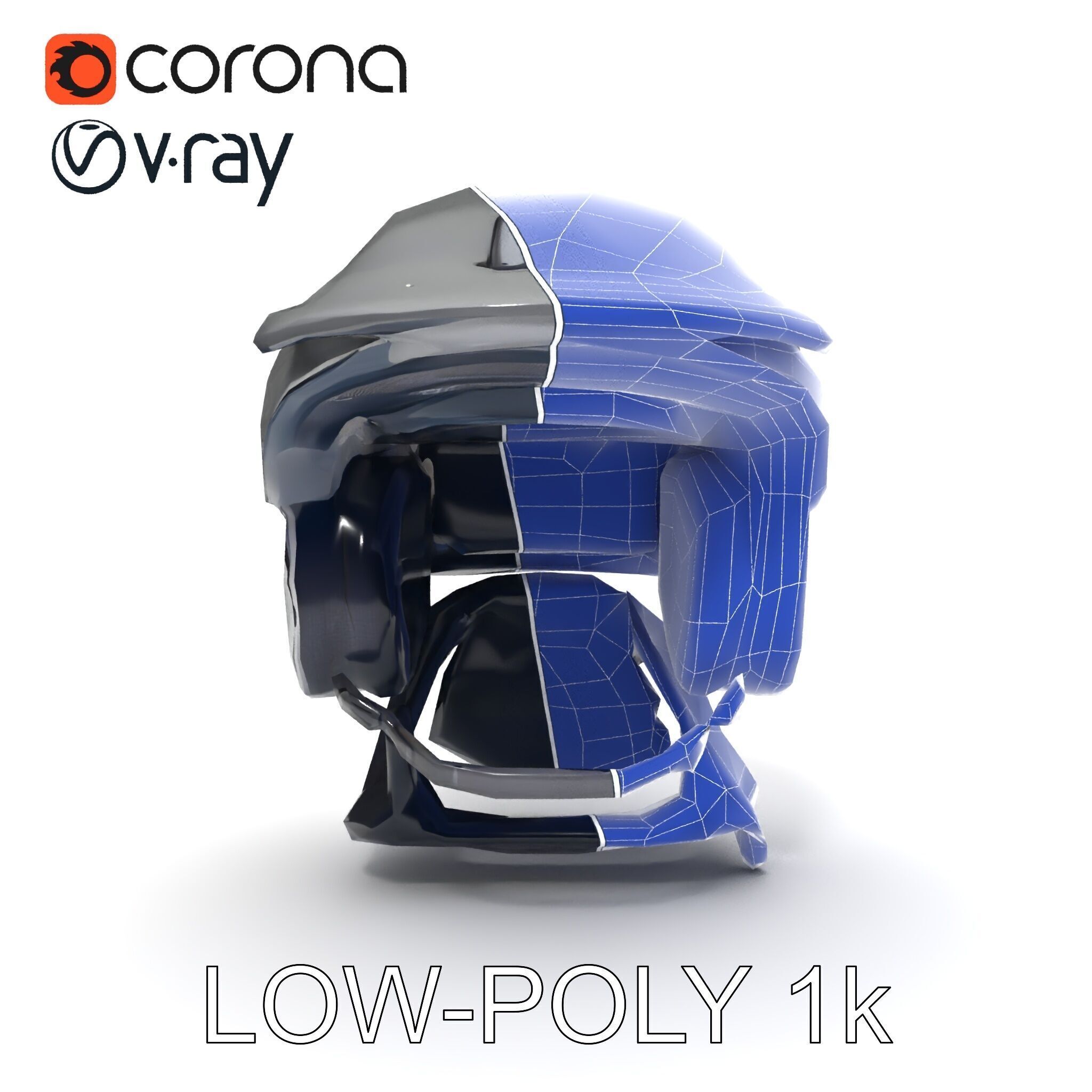 Motorcycle Helmet Model Pack Low-poly 3D model_28