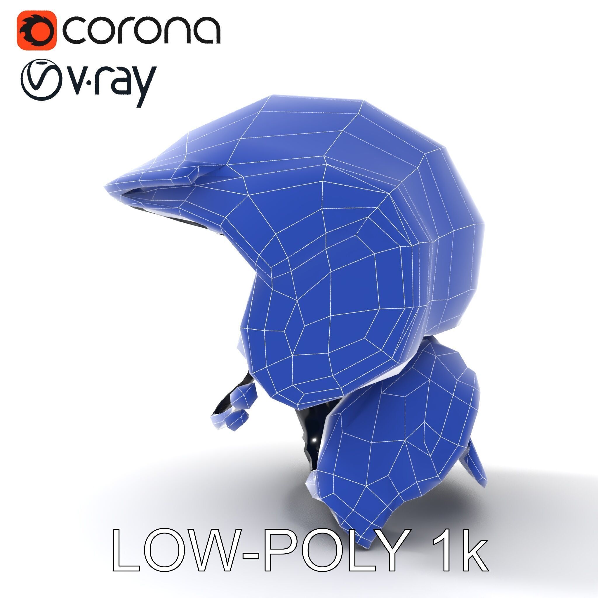 Motorcycle Helmet Model Pack Low-poly 3D model_31