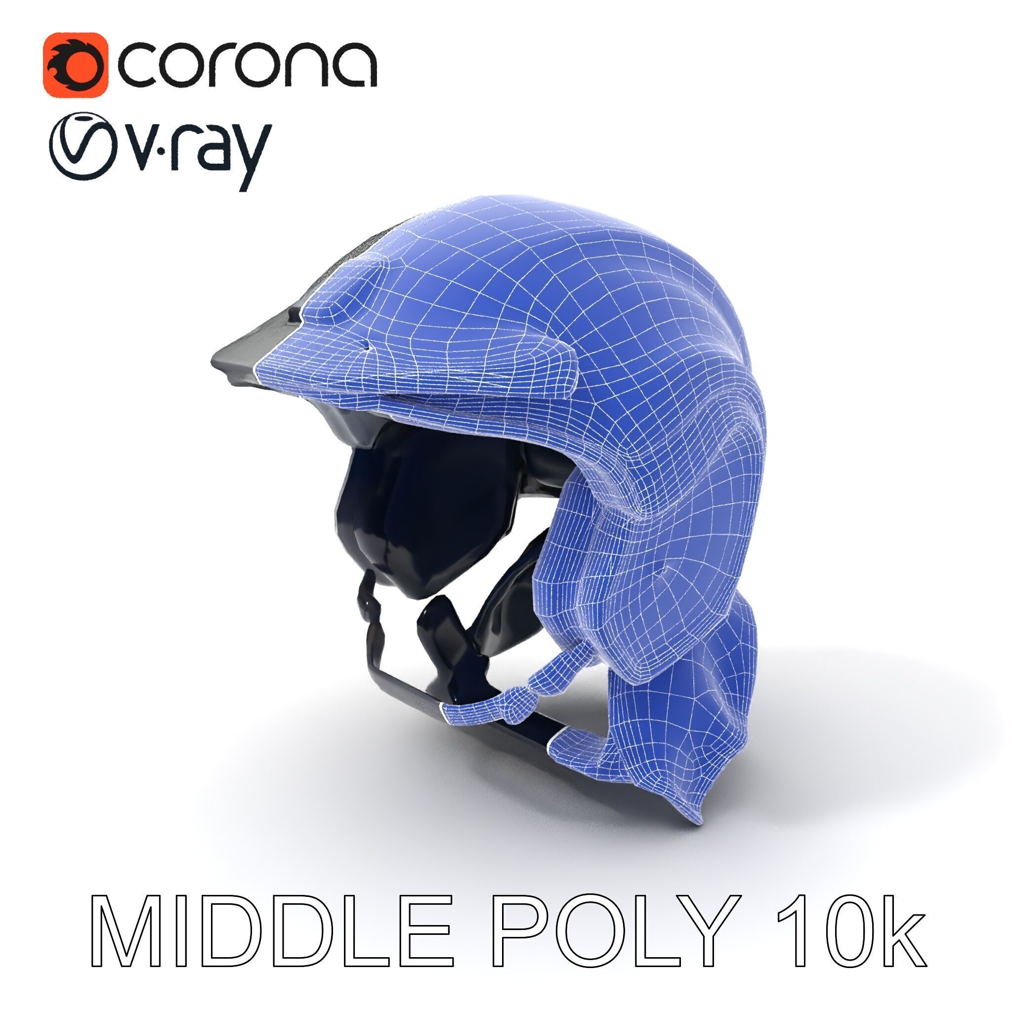 Motorcycle Helmet Model Pack Low-poly 3D model_19