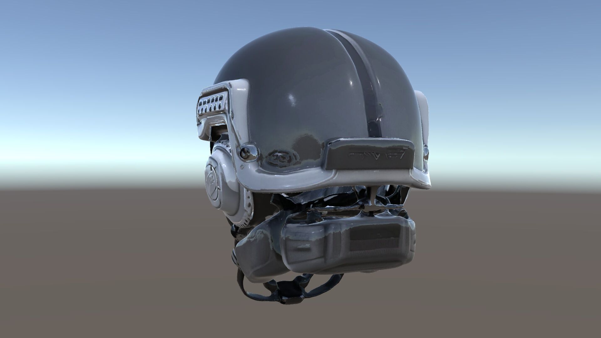 Futuristic Tactical Helmet Model Pack Low-poly 3D model_5