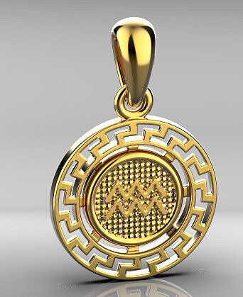 pendent gold 3D print model