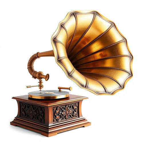 Vintage Gramophone D Model Pack Low-poly 3D model