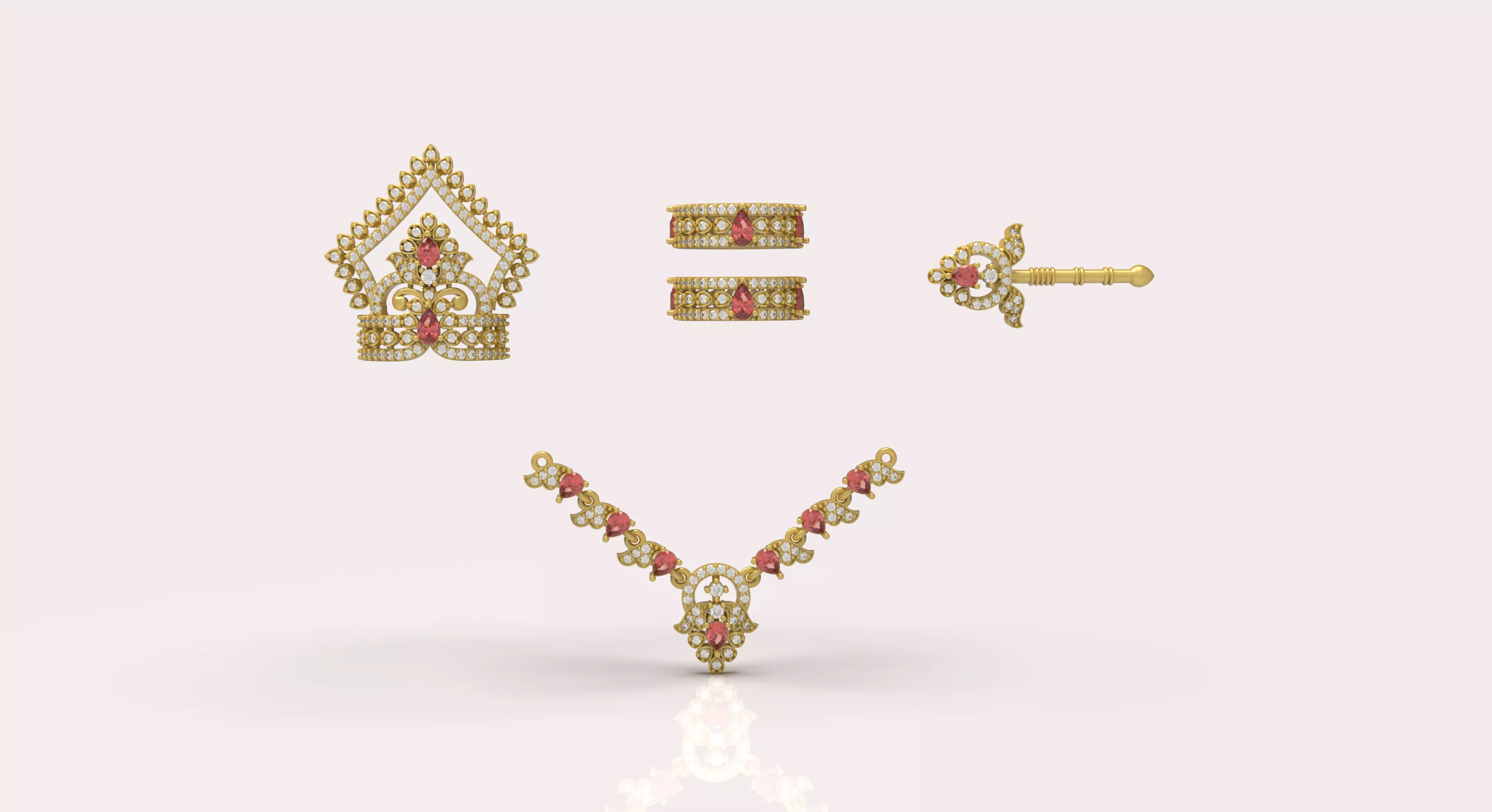 Krishna Shringar Combo Set - 01 3D print model