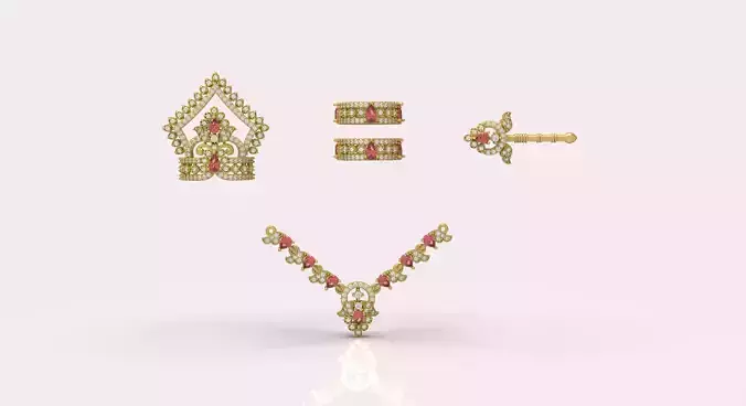 Krishna Shringar Combo Set - 01 3D print model