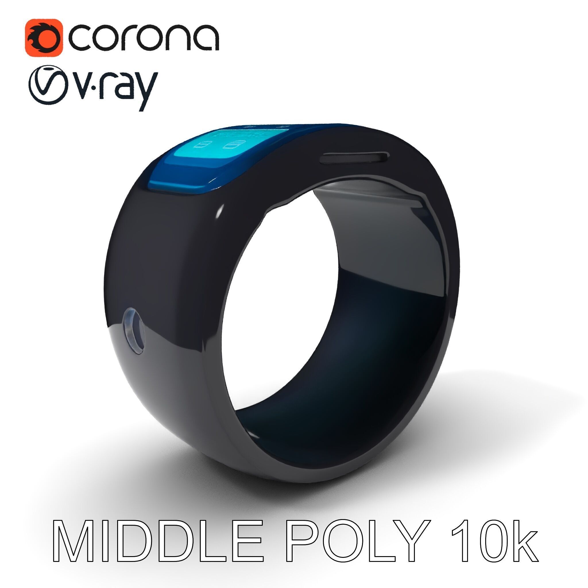 Smart Ring Digital Model Pack Low-poly 3D model_8