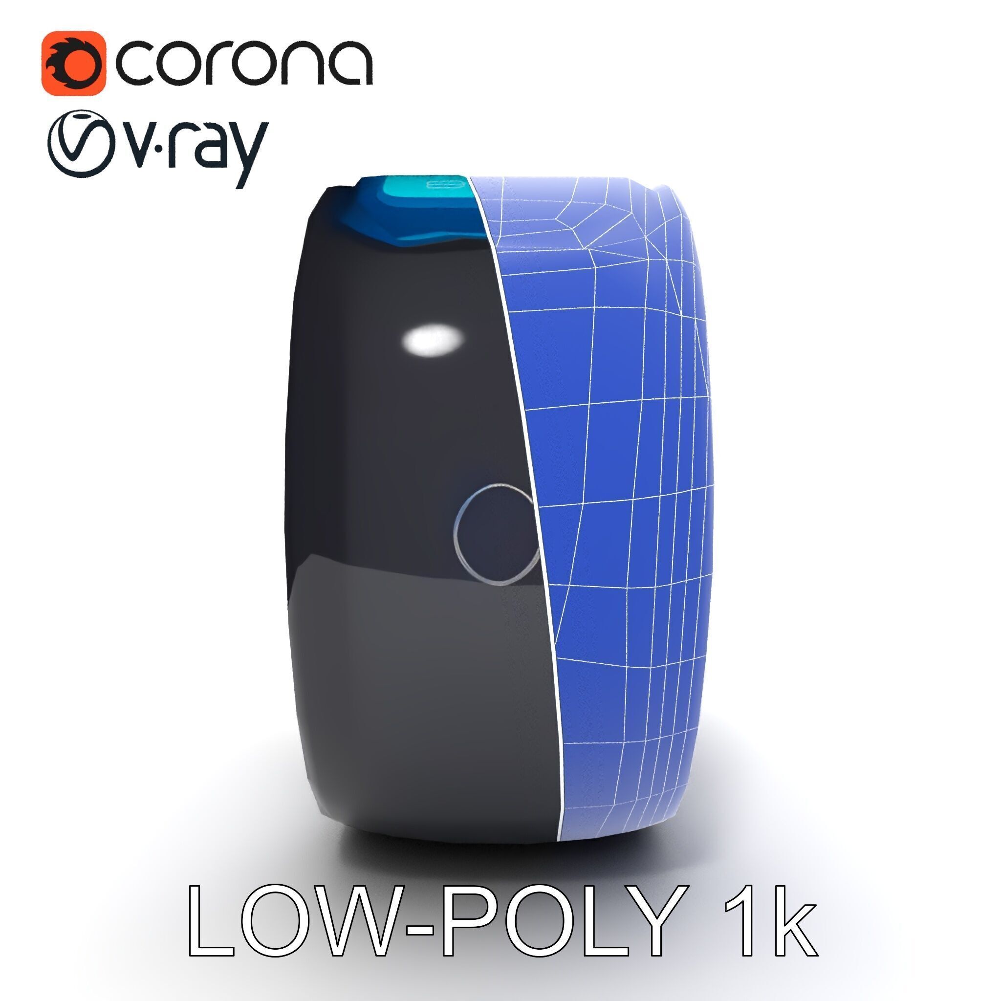 Smart Ring Digital Model Pack Low-poly 3D model_9