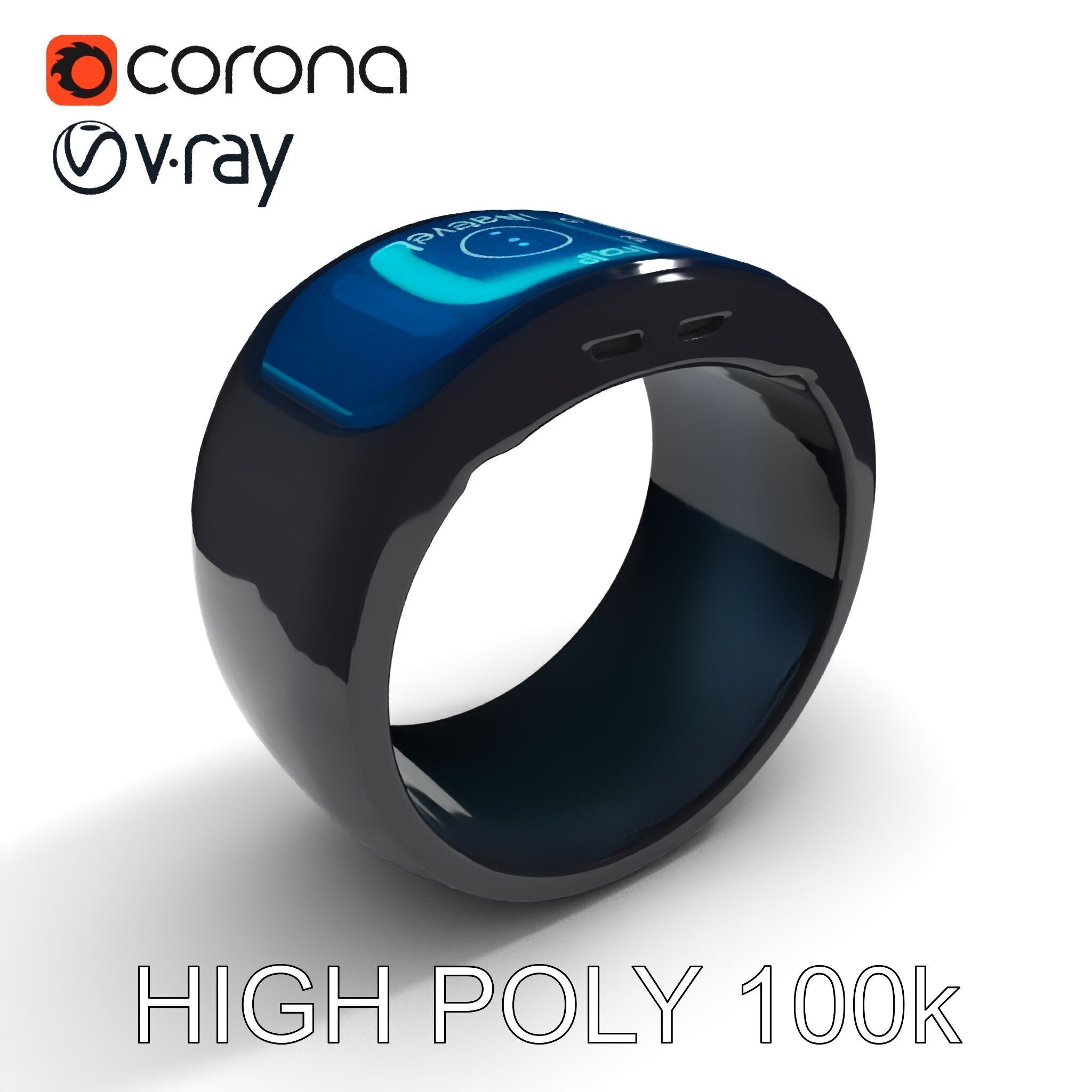 Smart Ring Digital Model Pack Low-poly 3D model_32