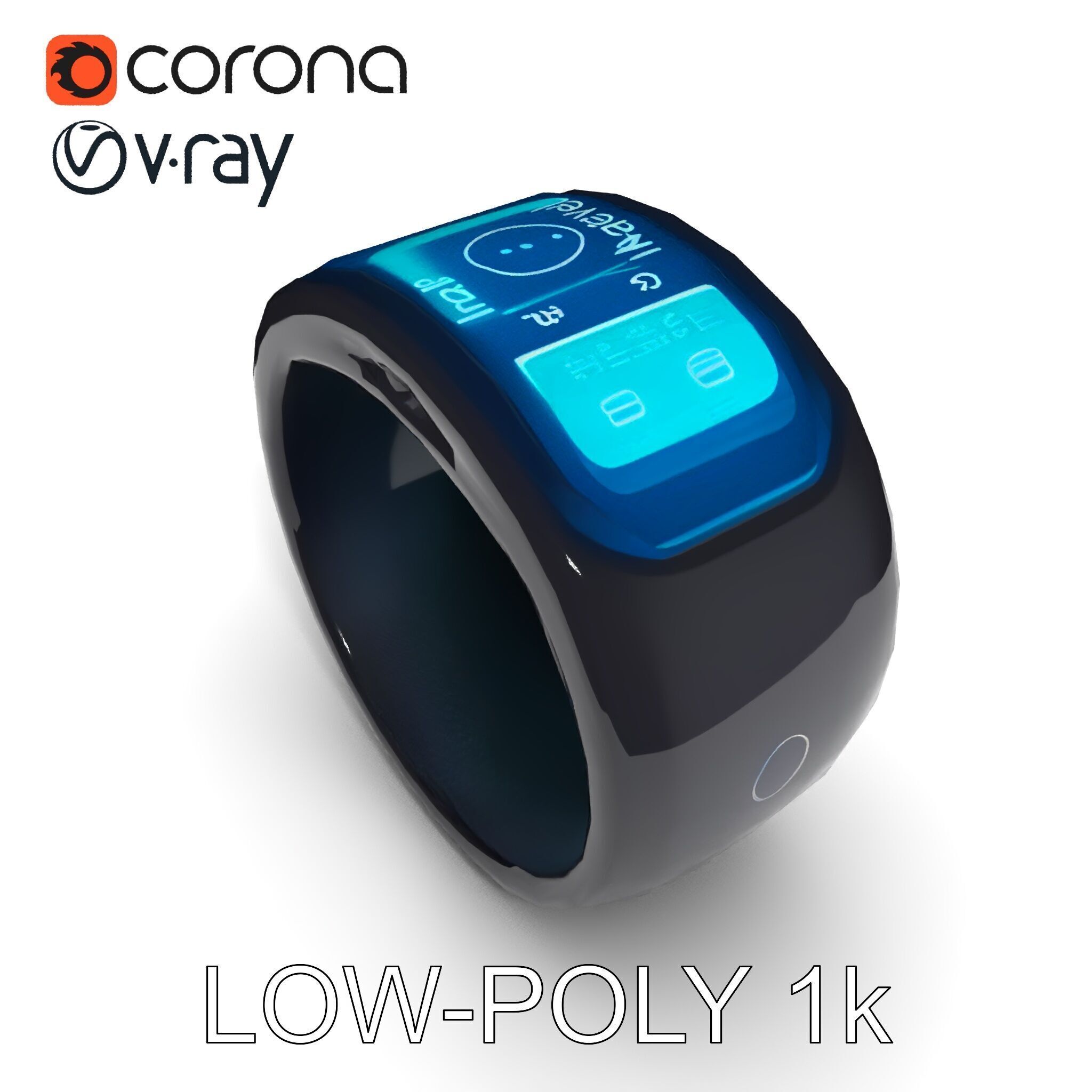 Smart Ring Digital Model Pack Low-poly 3D model_25