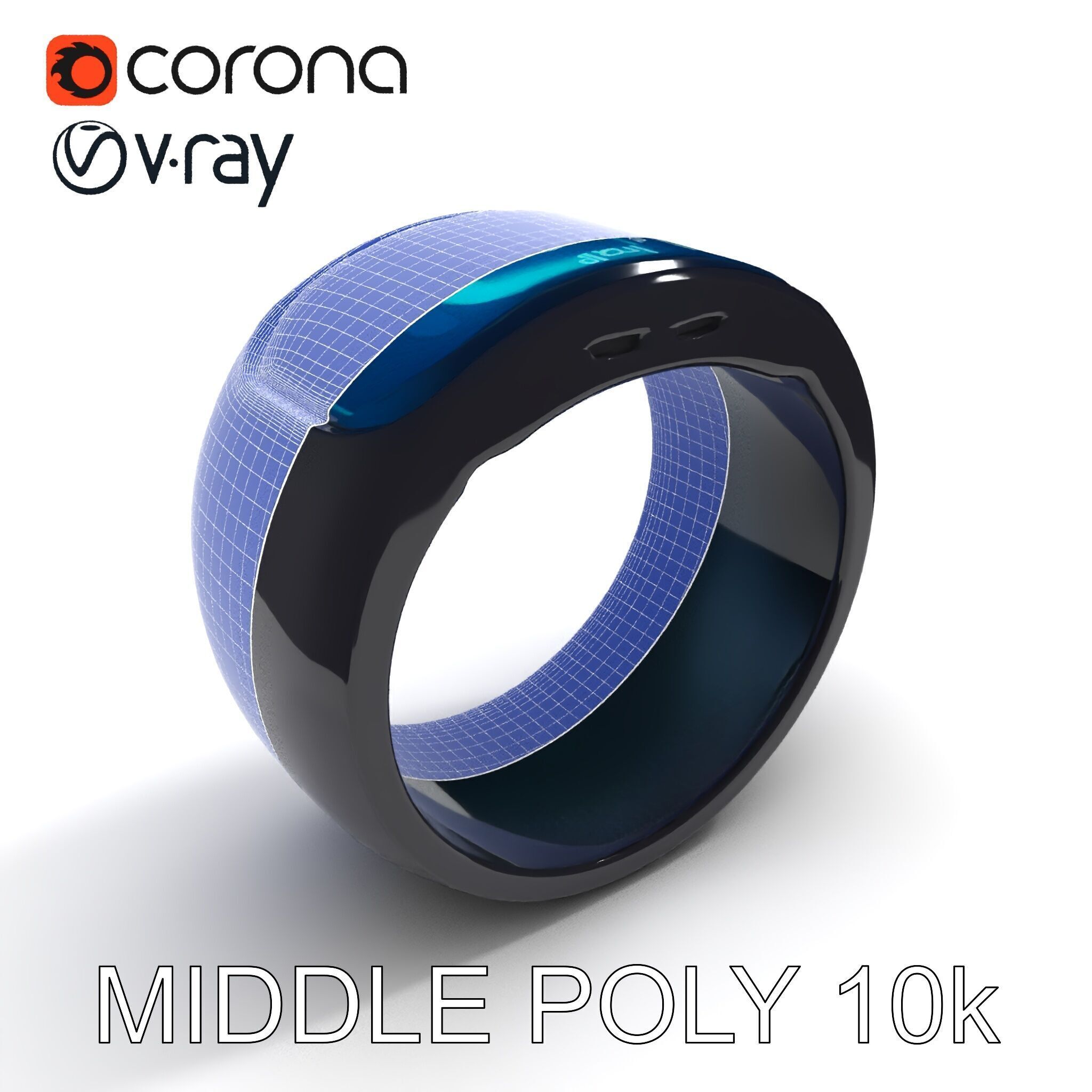 Smart Ring Digital Model Pack Low-poly 3D model_19