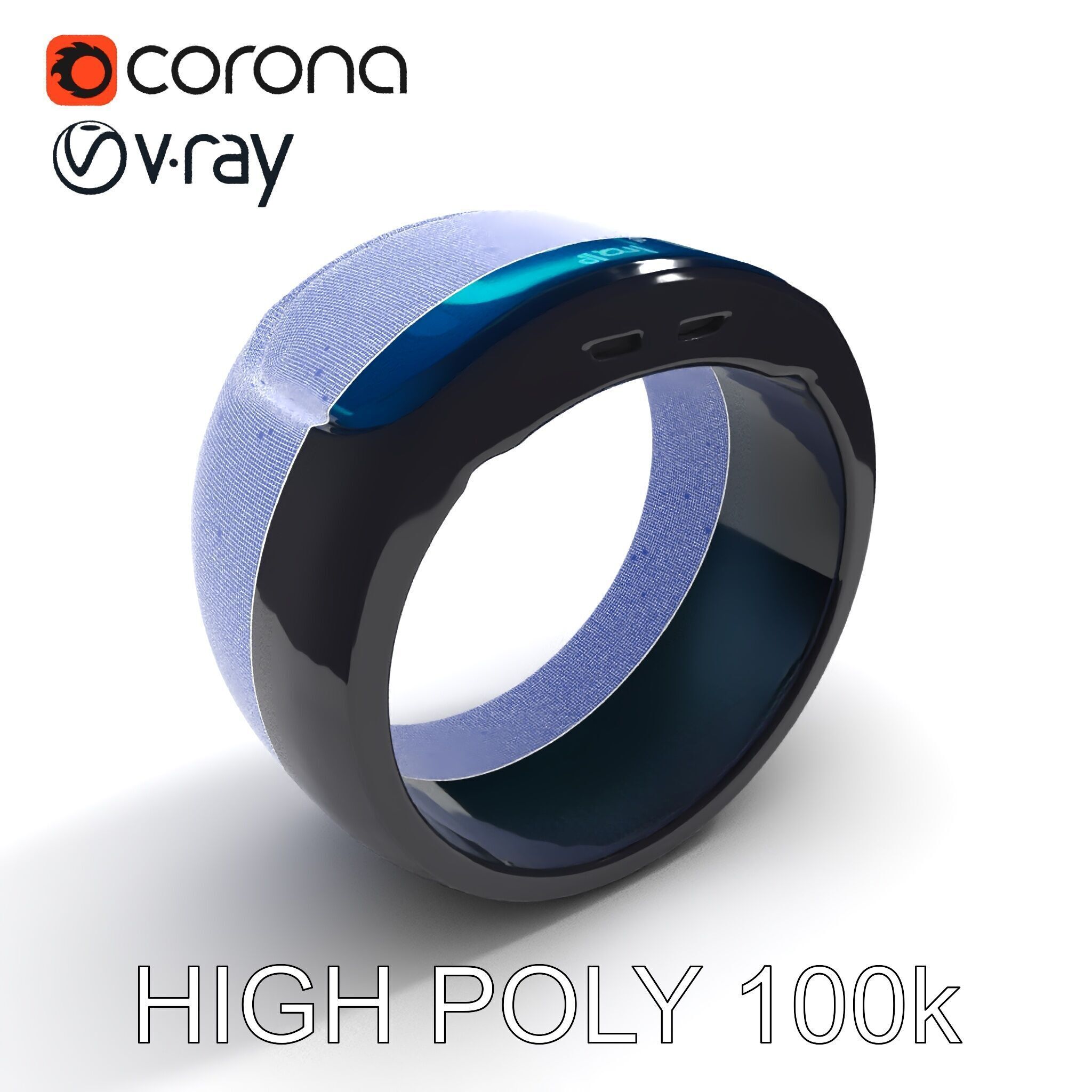 Smart Ring Digital Model Pack Low-poly 3D model_29