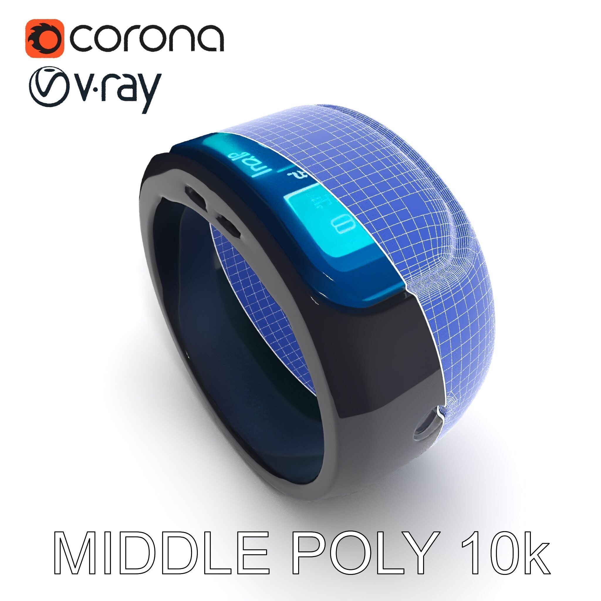 Smart Ring Digital Model Pack Low-poly 3D model_17
